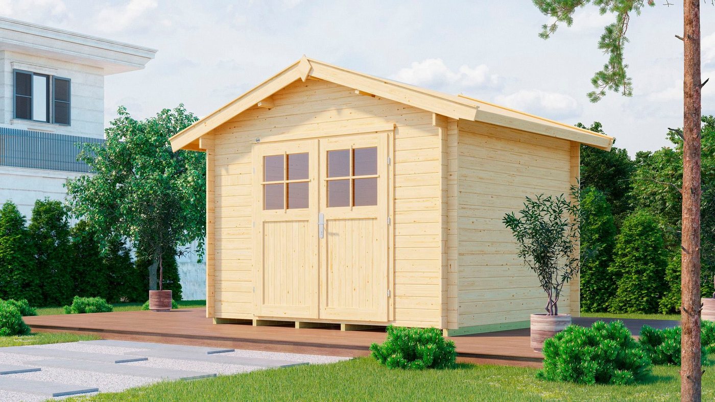 Thumbnail - weka Gartenhaus Premium28 natur, BxT: 380x234 cm