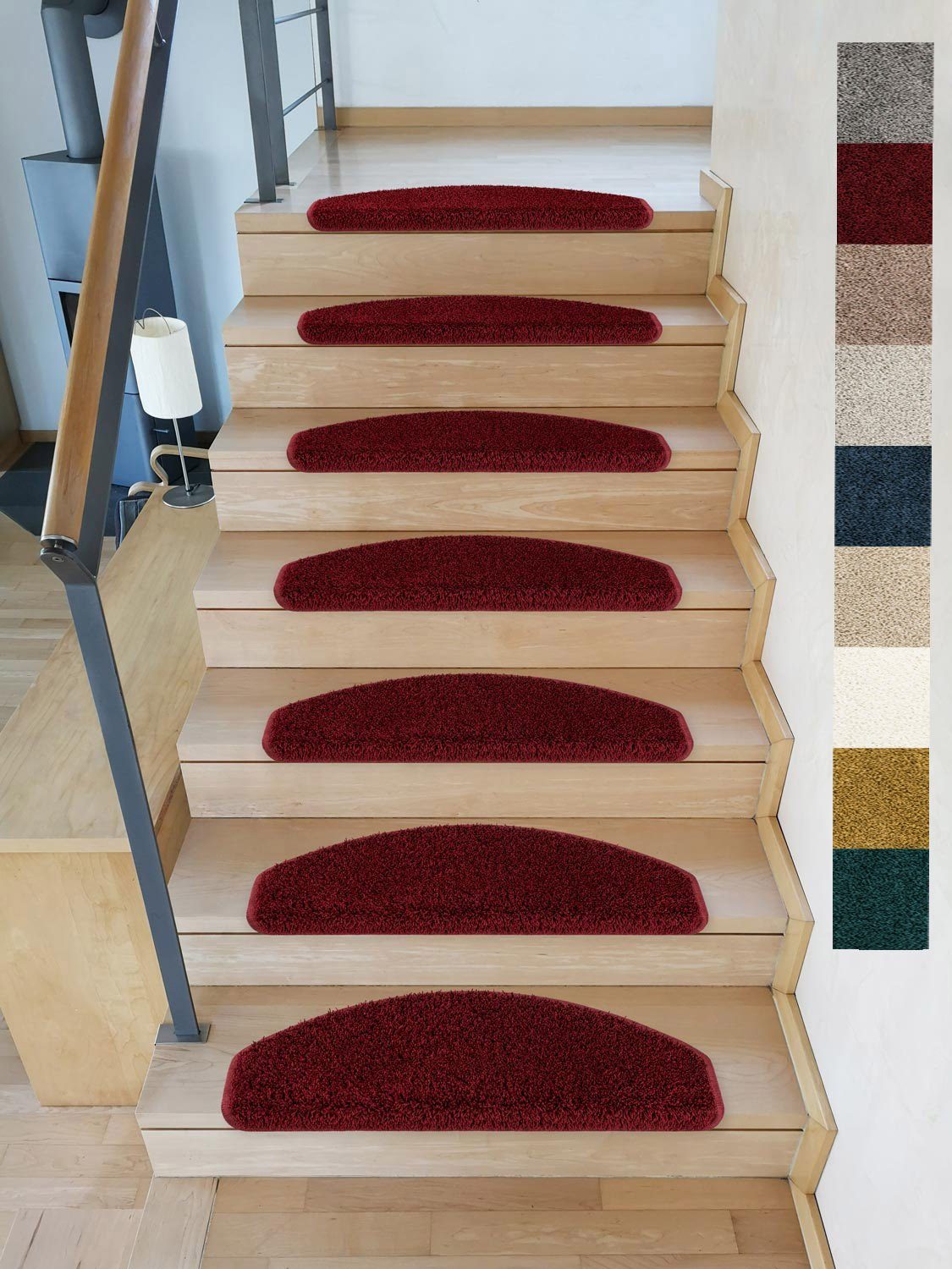 Metzker® Stufenmatte Shaggy Stufenmatten Emphoria Halbrund günstig online kaufen