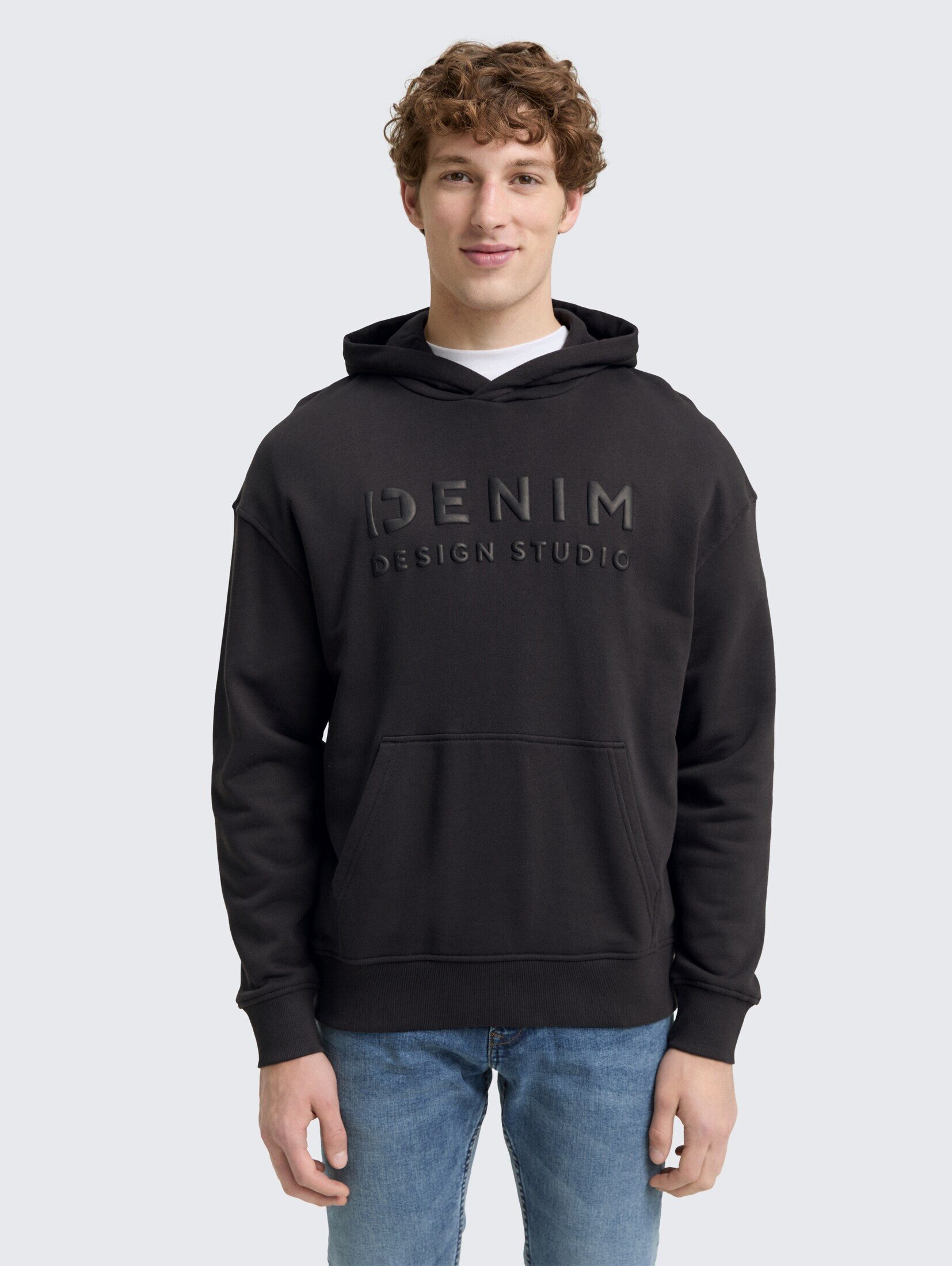 TOM TAILOR Denim Sweatshirt Strick & Sweatshirts Relaxed Fit Hoodie Sweatshirt mit Print