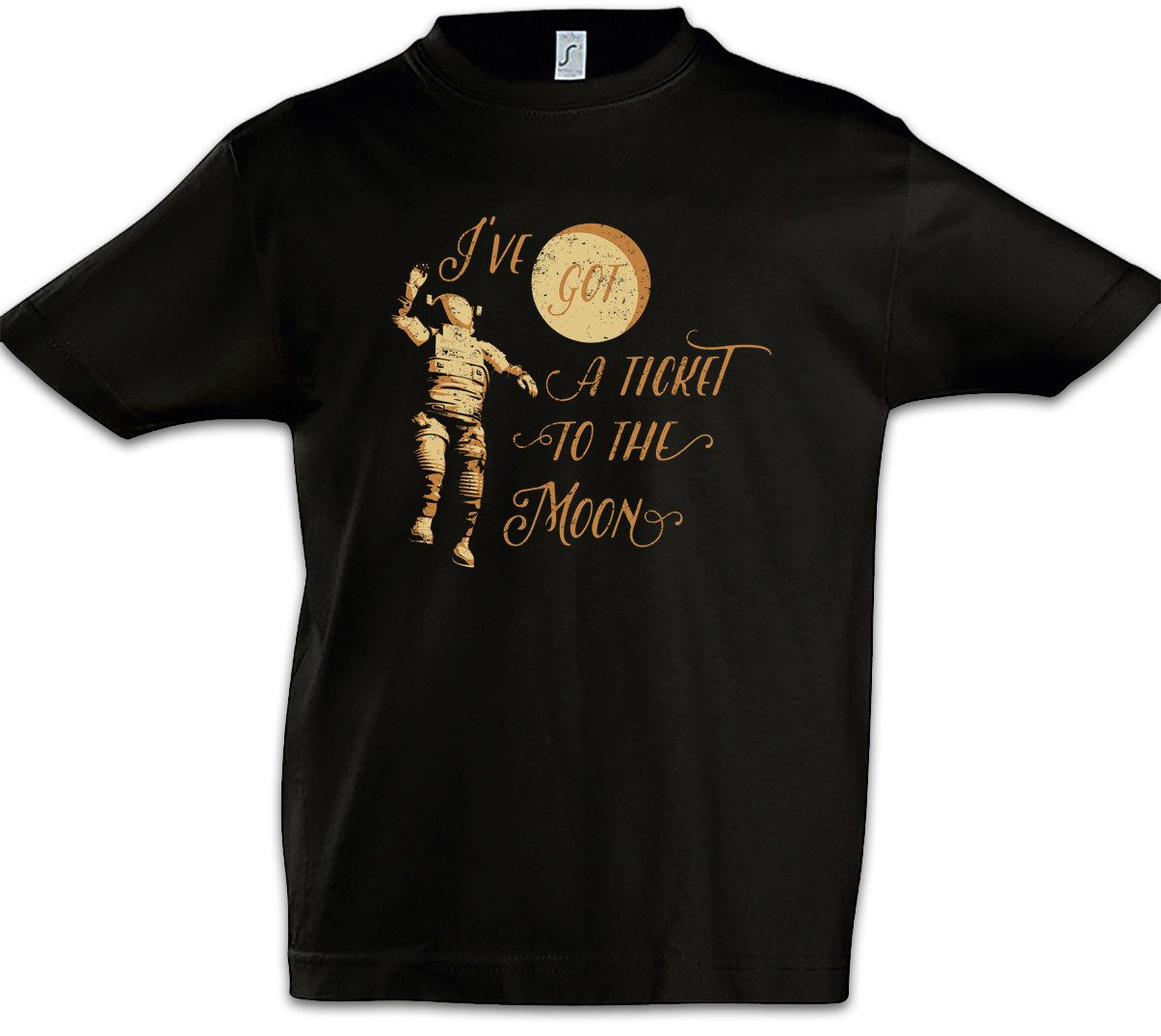 Print-Shirt Ticket To The Moon Kinder T-Shirt Mond Raumfahrt Astronaut Weltraum