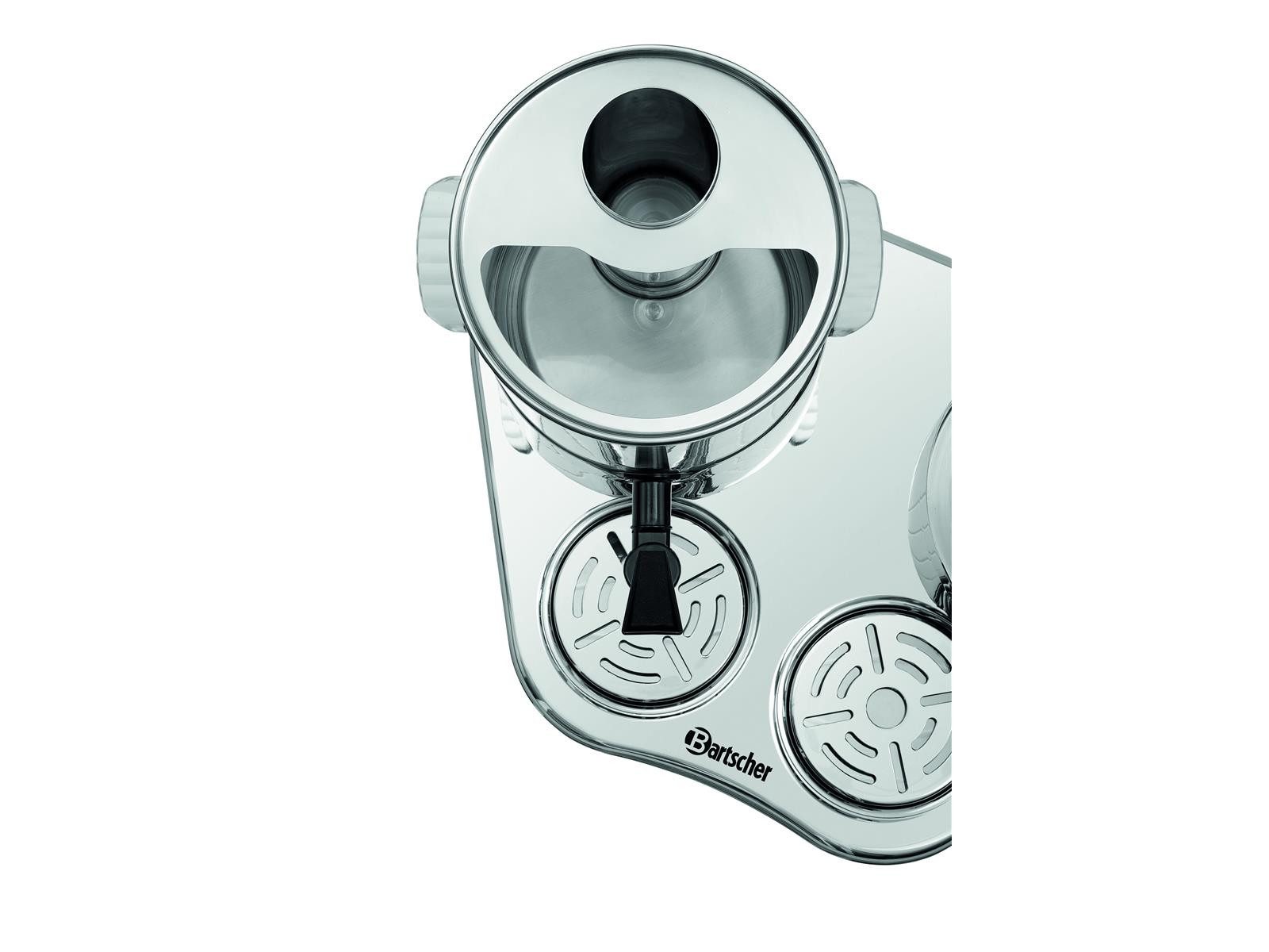 Bartscher Getränkespender Getränke-Dispenser DEW5 Duo, 10 Liter (2 x 5 Liter), Eisröhre, 150997