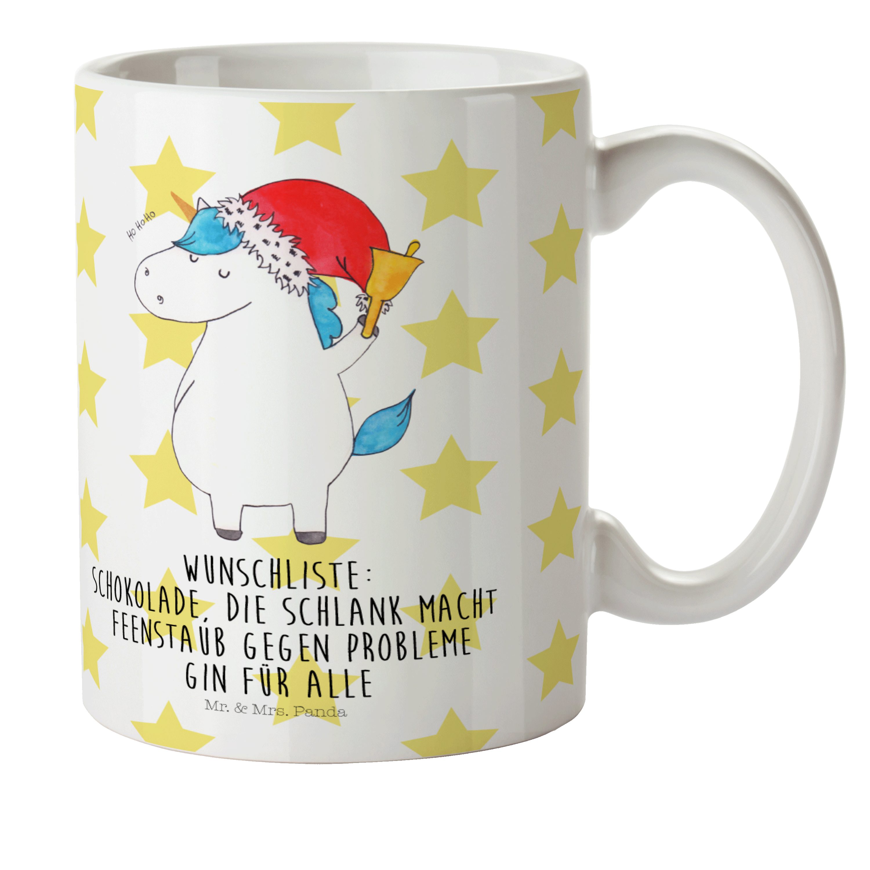 - - Mr. Geschenk, & Kunststoff Weiß Pegasus, De, Kinderbecher Panda Mrs. Weihnachtsmann Schoki, Einhorn Einhorn