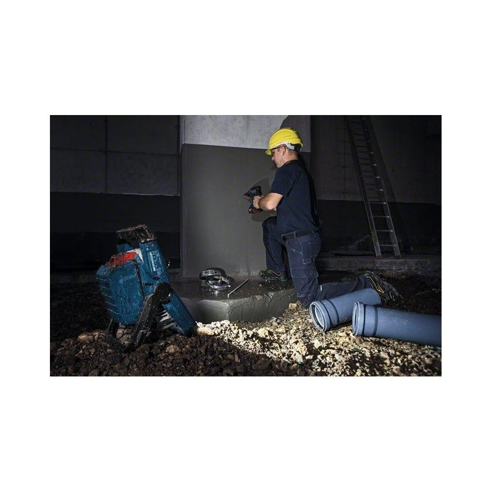 BOSCH Arbeitsleuchte Akku-Lampe GLI 18V-2200 C Professional Baustrahler, LED fest integriert, Neutralweiß