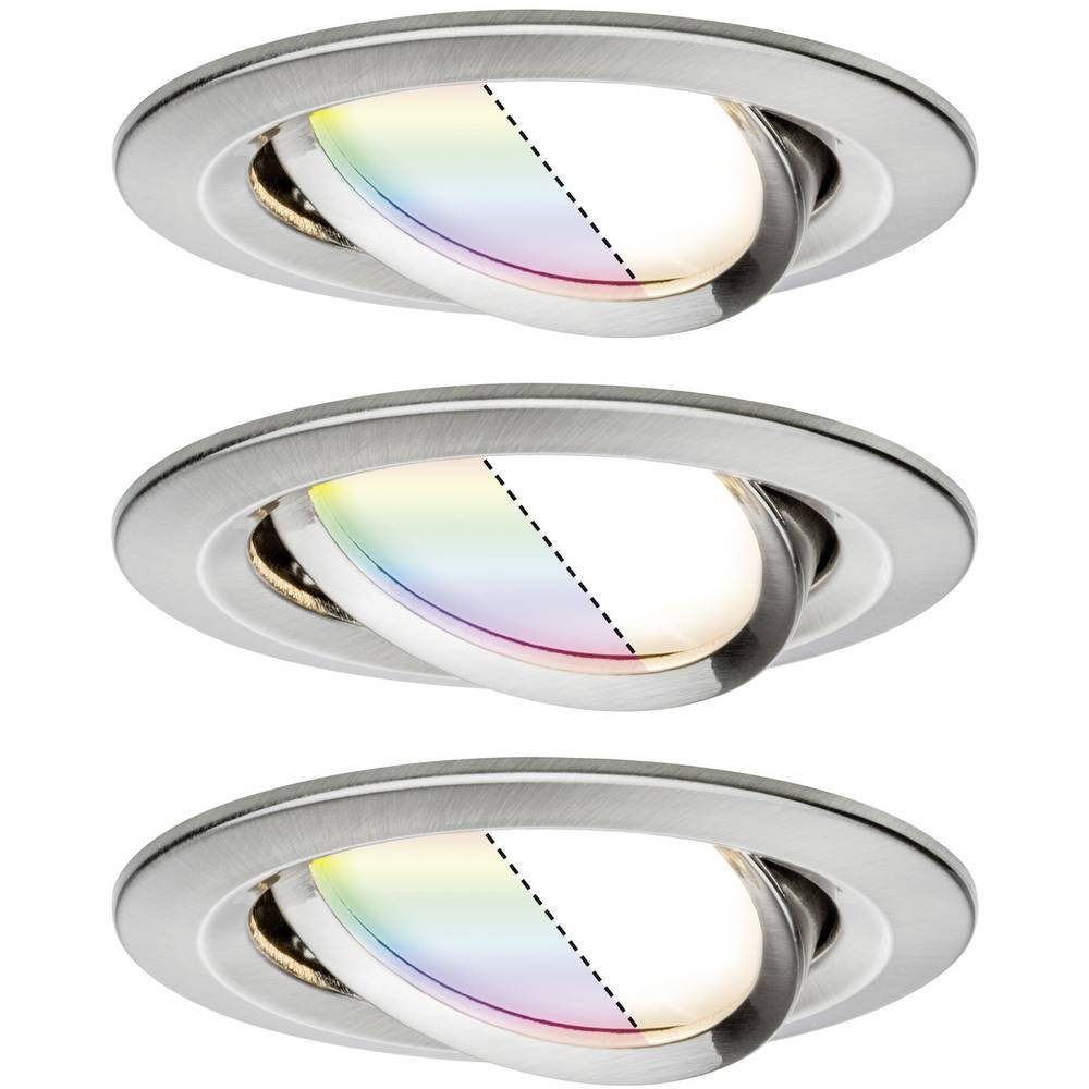 Paulmann LED Einbauleuchte EBL 5.2W rd Plus Nova Coin LED Set schw ZB RGBW