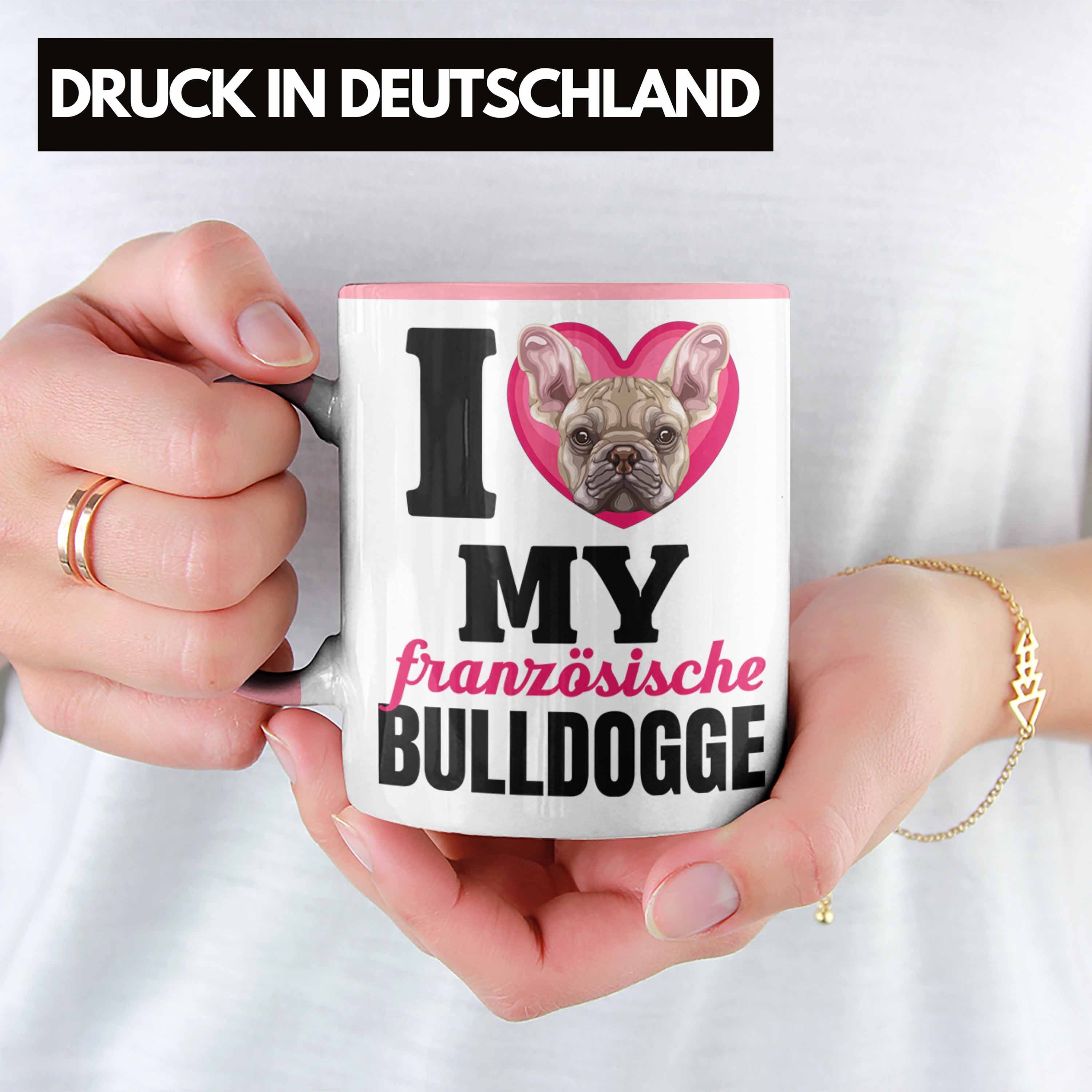 Geschenk Tasse Gesch Rosa Lustiger Französische Tasse Besitzerin Trendation Bulldogge Spruch