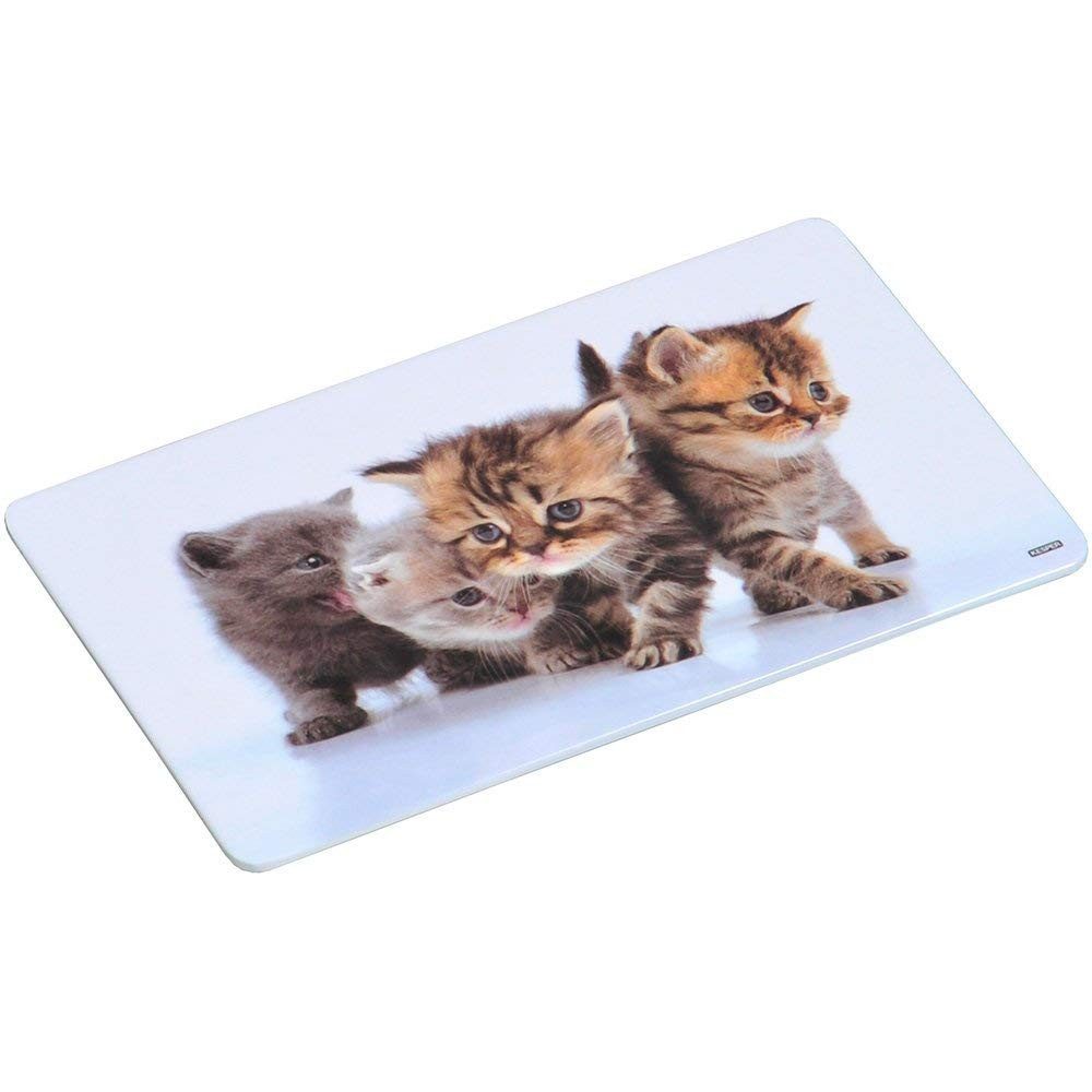 Kesper Schneidebrett Frühstücksbrettchen, Melamin "Katzen" 23,5 x 14 x 0,4 cm, Melamin