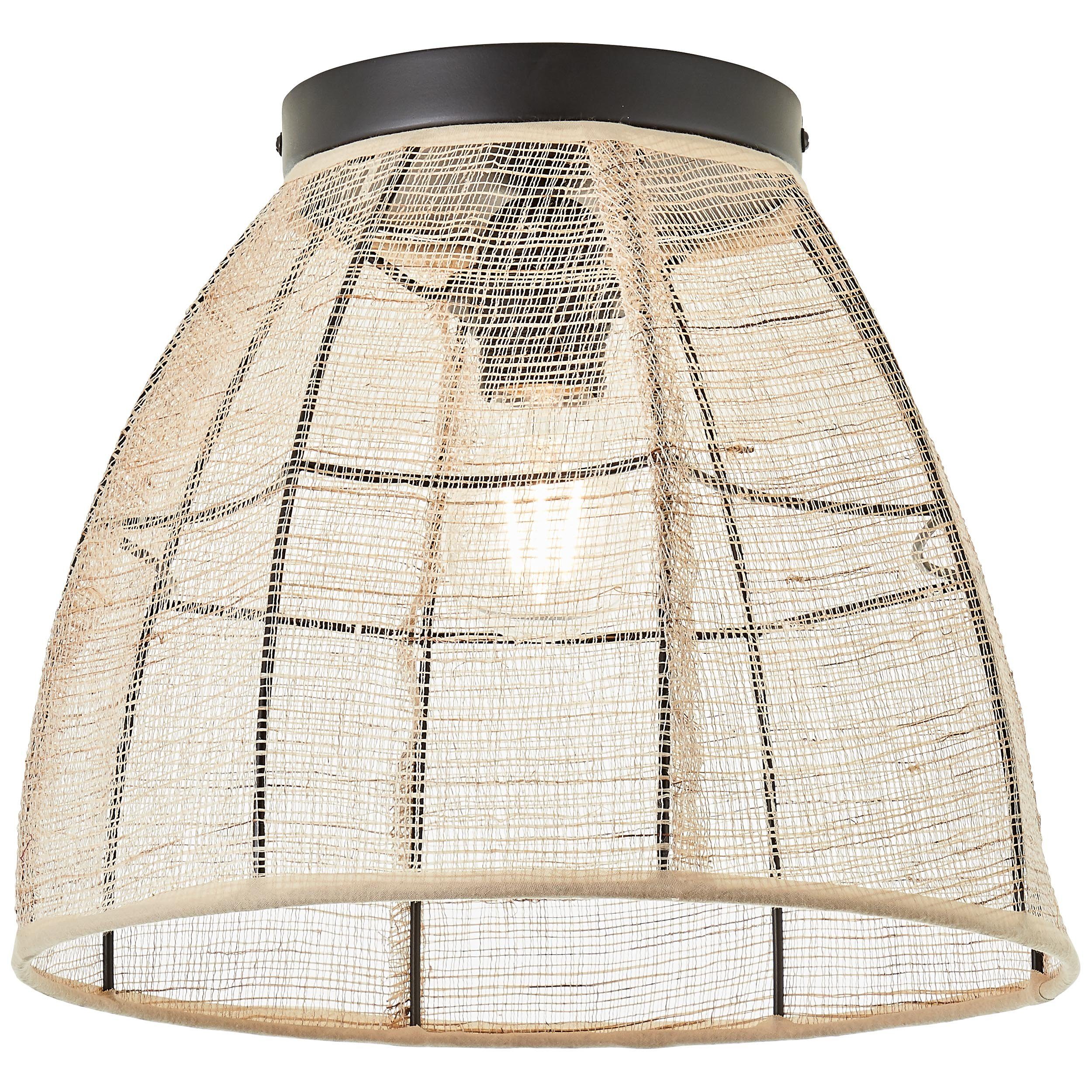Brilliant Deckenleuchte Tanah, ohne Leuchtmittel, 32cm schwarz/natur