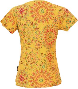 Guru-Shop T-Shirt Boho T-Shirt mit Mandaladruck, bedrucktes.. Festival, Ethno Style, alternative Bekleidung