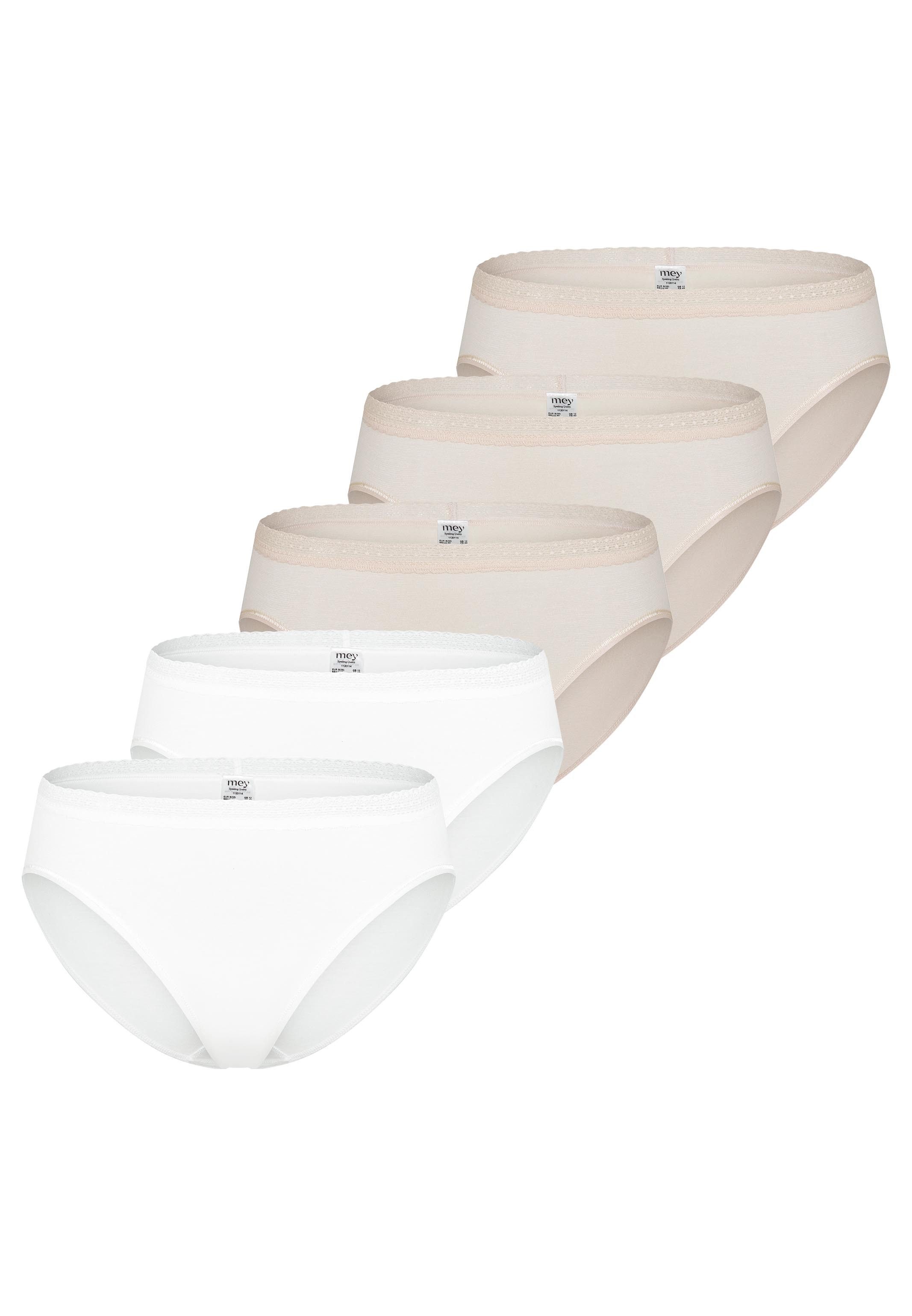 Mey Tai-Slip 5er Pack Modal Lace (Spar-Set, 5-St) Slip - Blickdicht - Feine Spitze am Bund, Luxuriöser Glanz