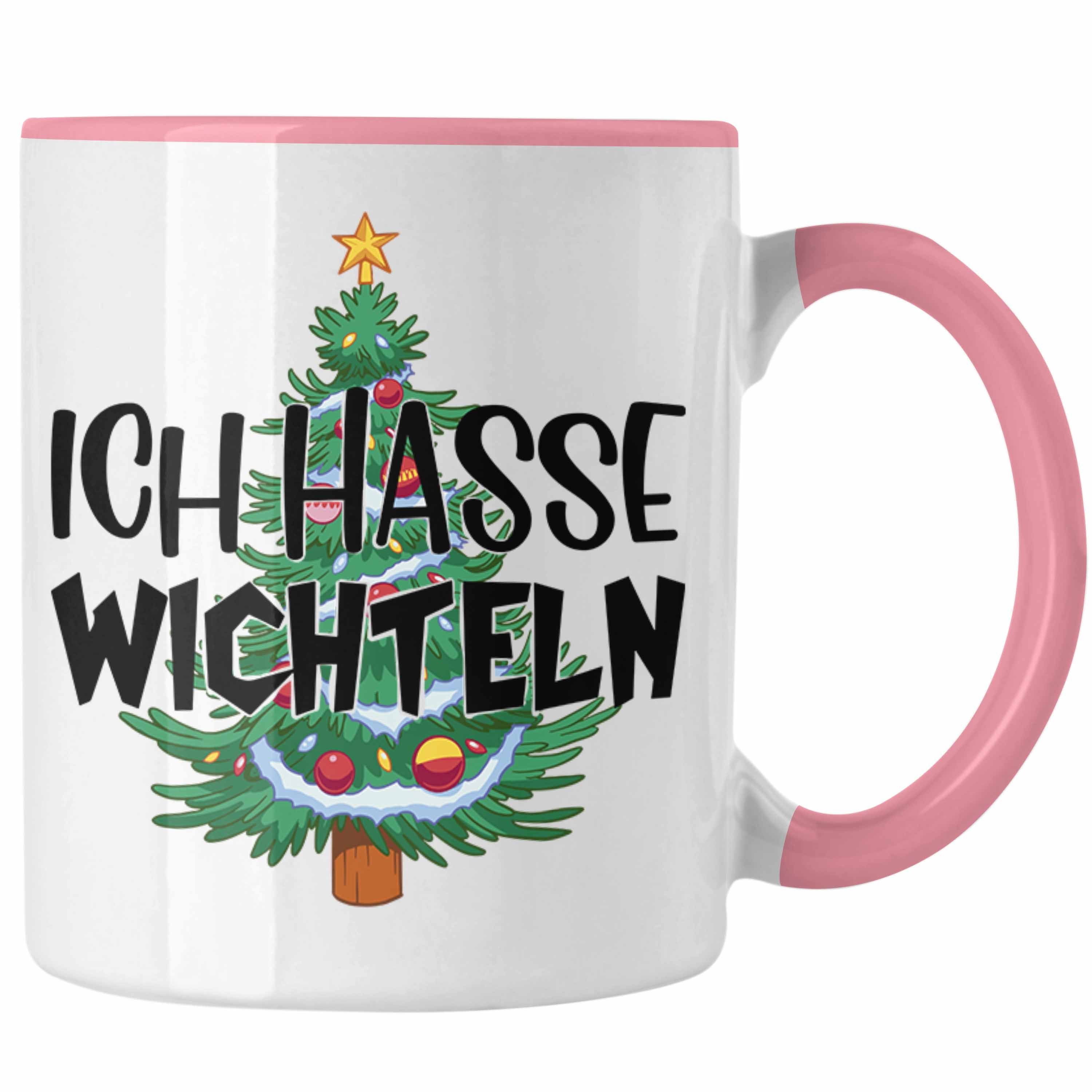 Wichteln Weihnach Rosa Frauen für Geschenk Schrott-Wichtelgeschenk Tasse Trendation Kollegen