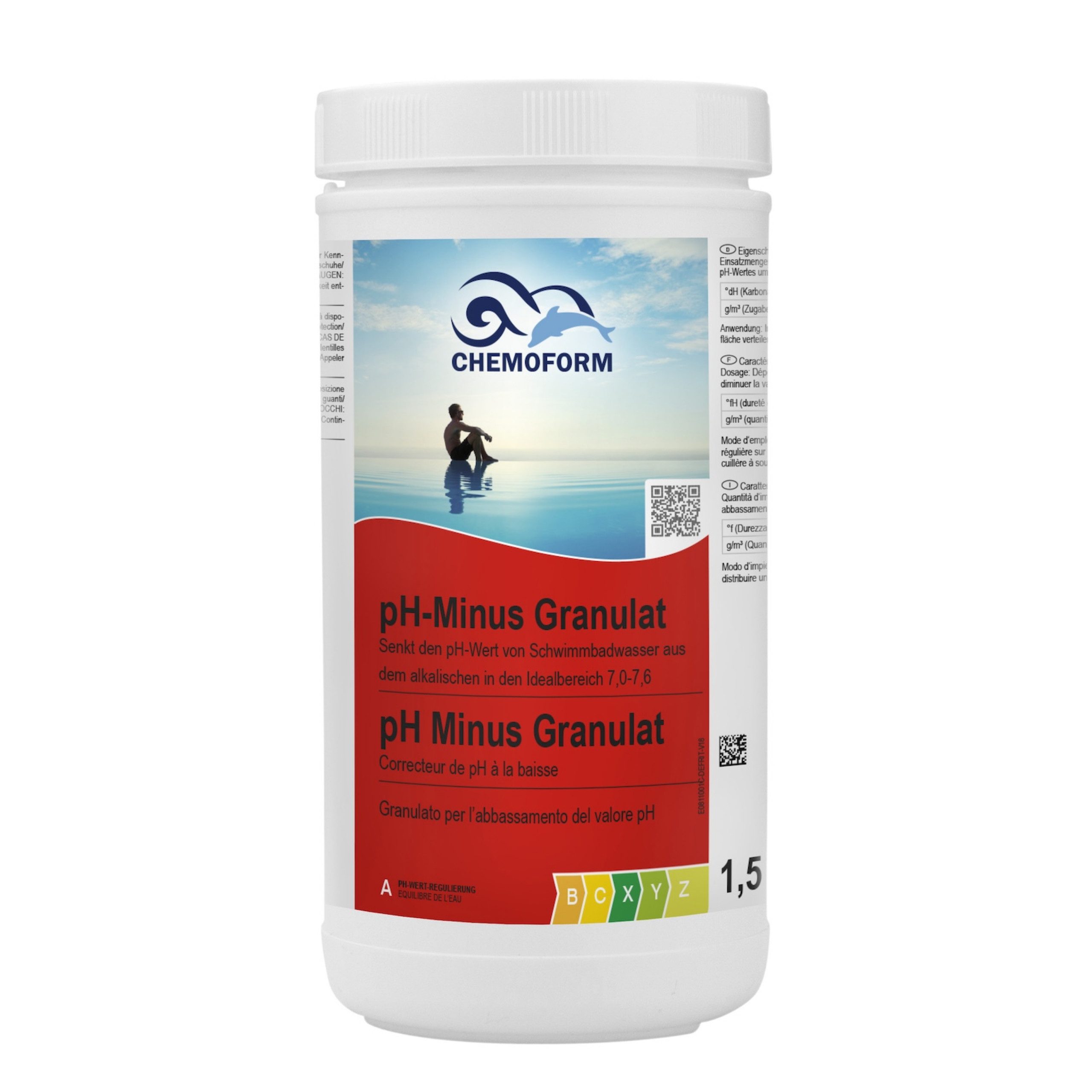 Chemoform Poolpflege Chemoform pH Minus Granulat 1,5 kg schnell löslich zum Senken des pH