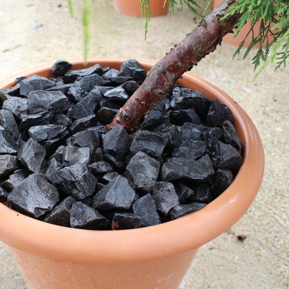 CM-Gartendesign Stein Basalt Splitt, (16/32mm, anthrazit), 5kg