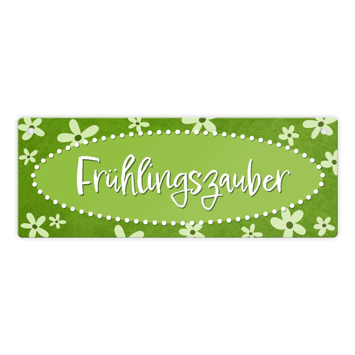Metallschild Frühlingszauber Metallschild mit Blumen