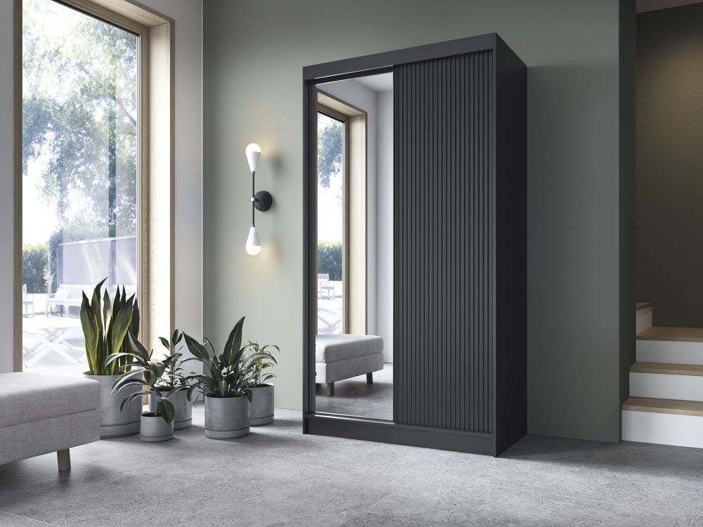 MOEBLO Kleiderschrank TENEBRIS (mit/ohne Spiegel Schwebetürenschrank günstig online kaufen