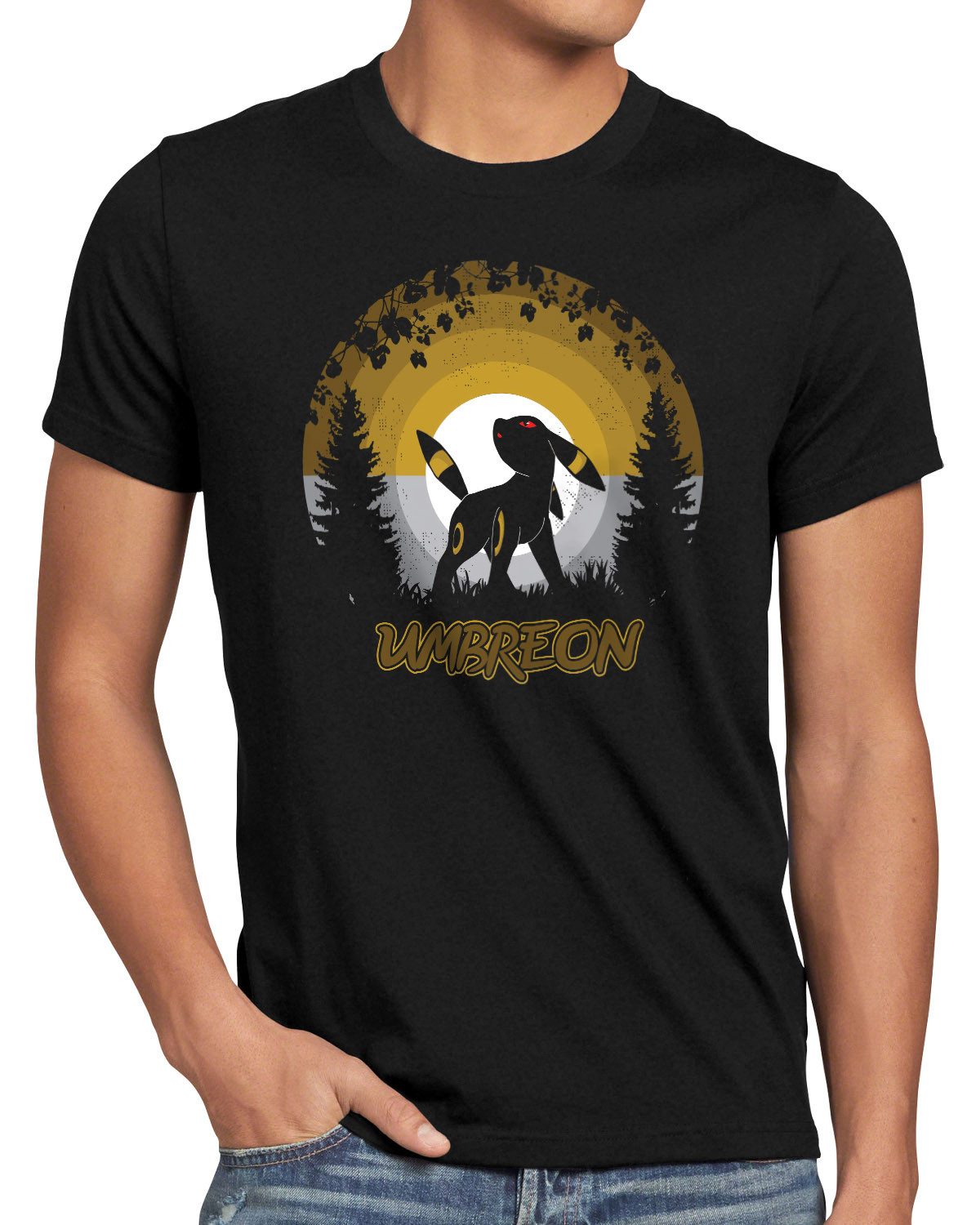 style3 T-Shirt pokemon umbreon nachtara mewtu pikachu glumanda pokeball pokedex u