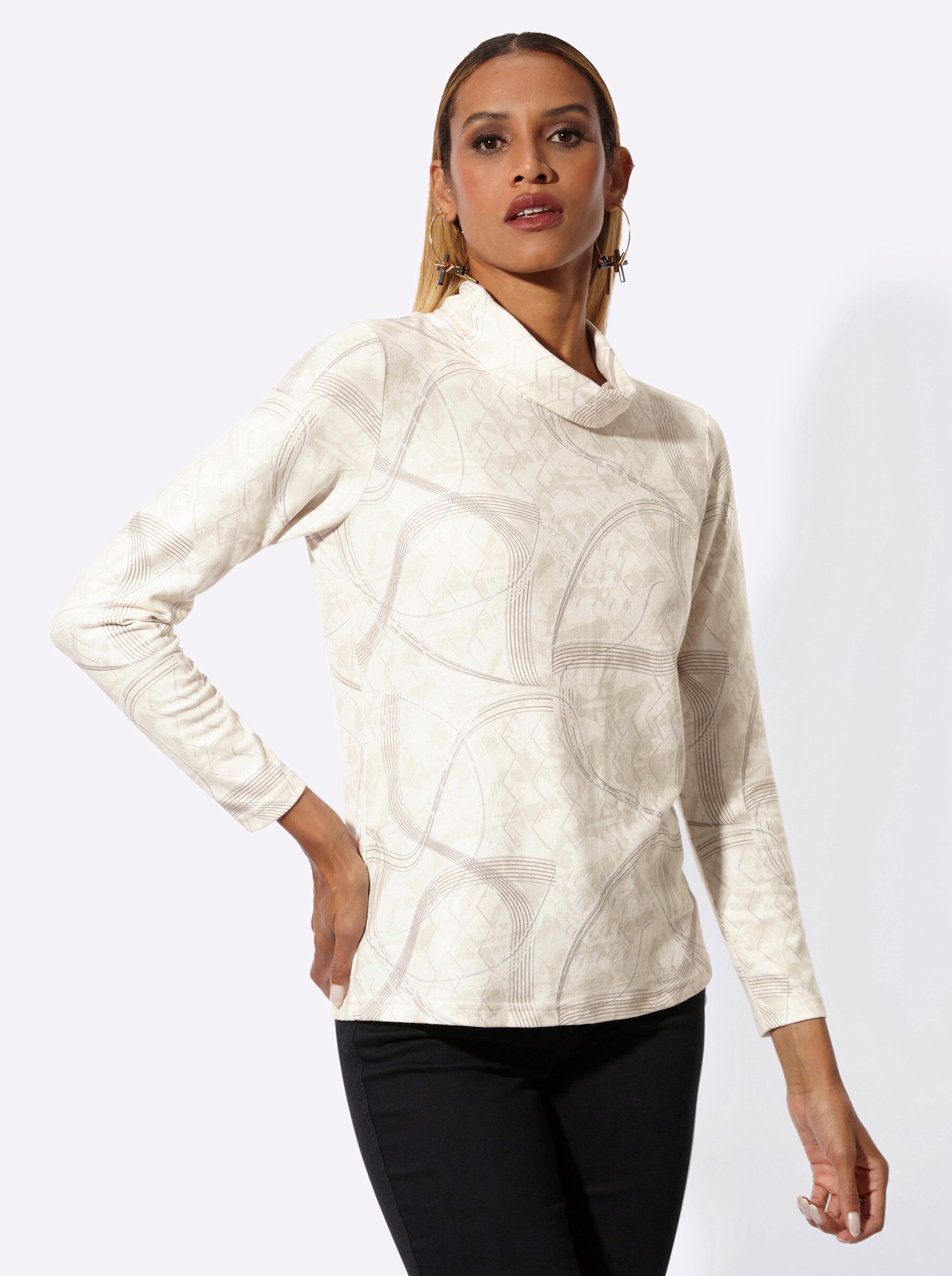 creation L T-Shirt Rollkragen-Shirt Langarm