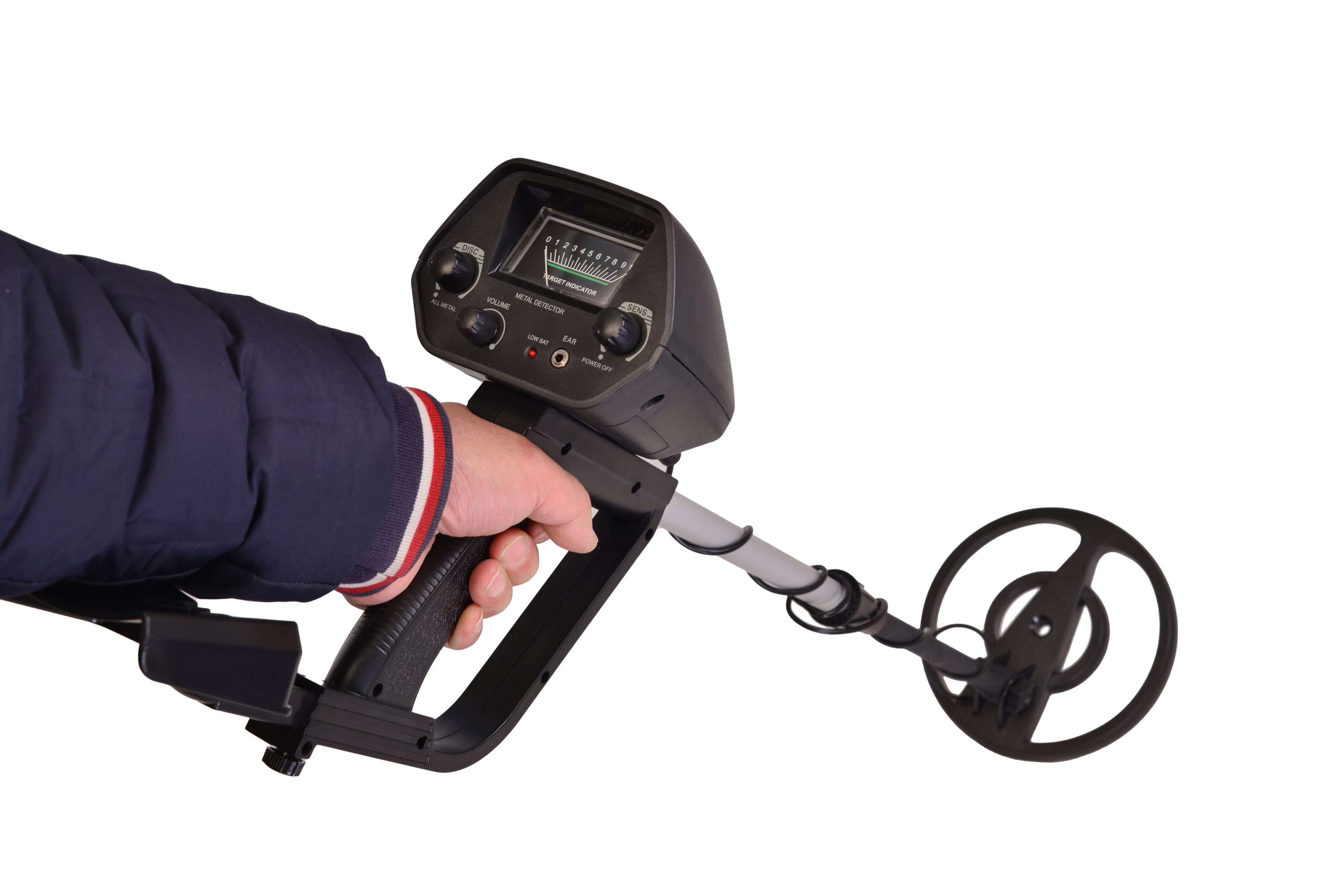 Denver Metalldetektor MET-117, Leicht, Klinke, wasserdichte Spule, 80–108 cm, All Metal & Disc