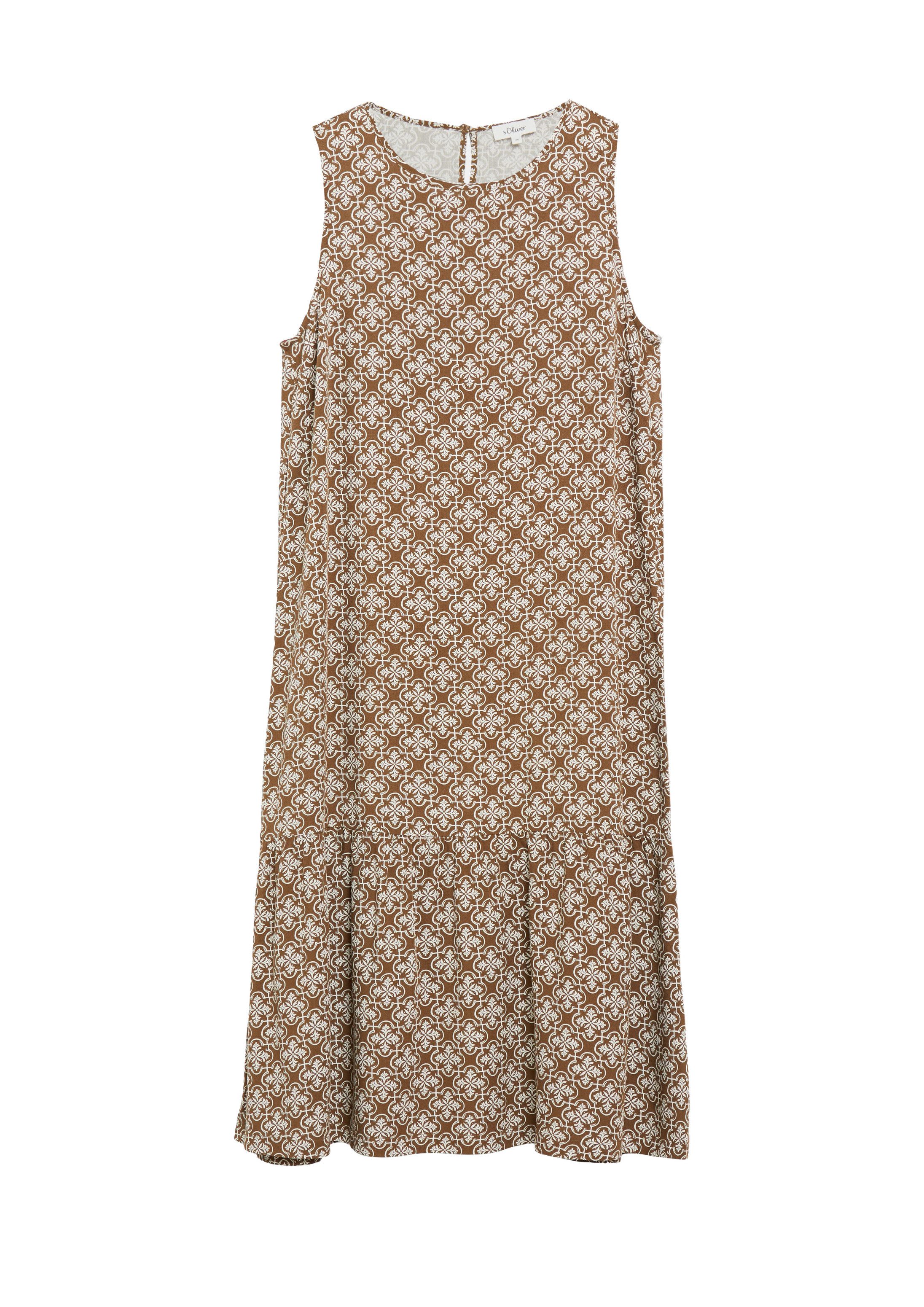 s.Oliver Midikleid Kleid Stufenkleid aus Viskose