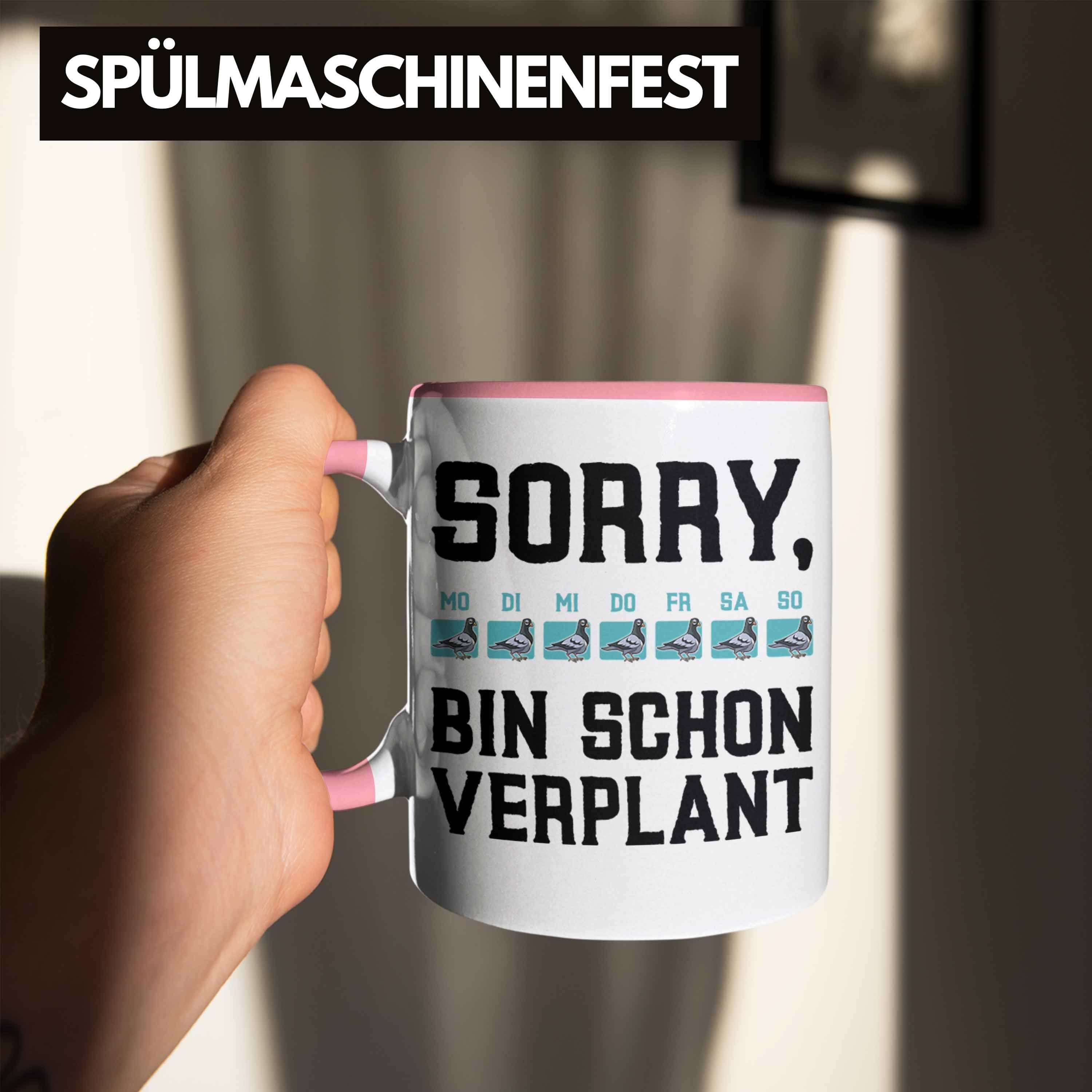 Geschenkidee Taubenliebhaber mit Taubenzüchter Spruch Trendation Tasse Tasse Taubenbesitzer Trendation Geschenk - Rosa