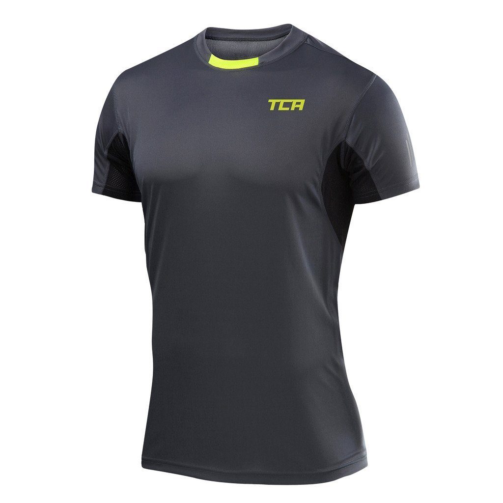 TCA T-Shirt TCA Herren Atomic T-Shirt - Dunkelgrau, Sportshirt (1-tlg)
