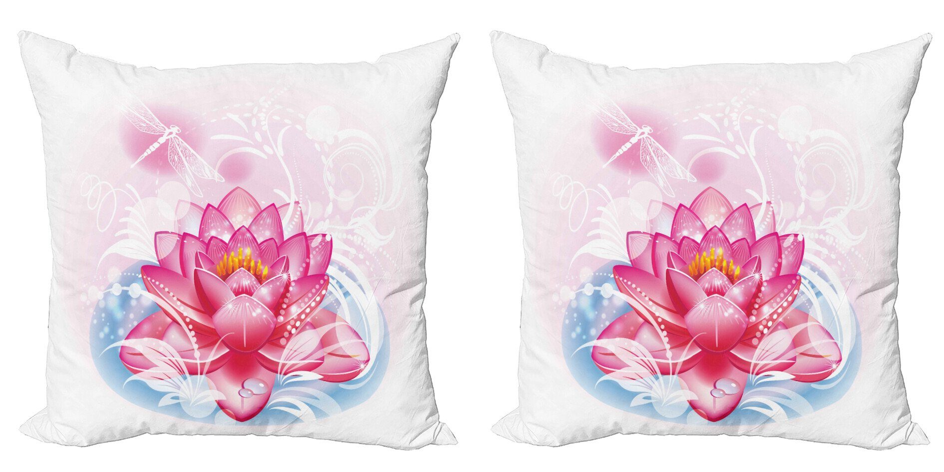 Kissenbezüge Modern Accent Doppelseitiger Digitaldruck, Abakuhaus (2 Stück), Blume Mandala Yoga Lotus