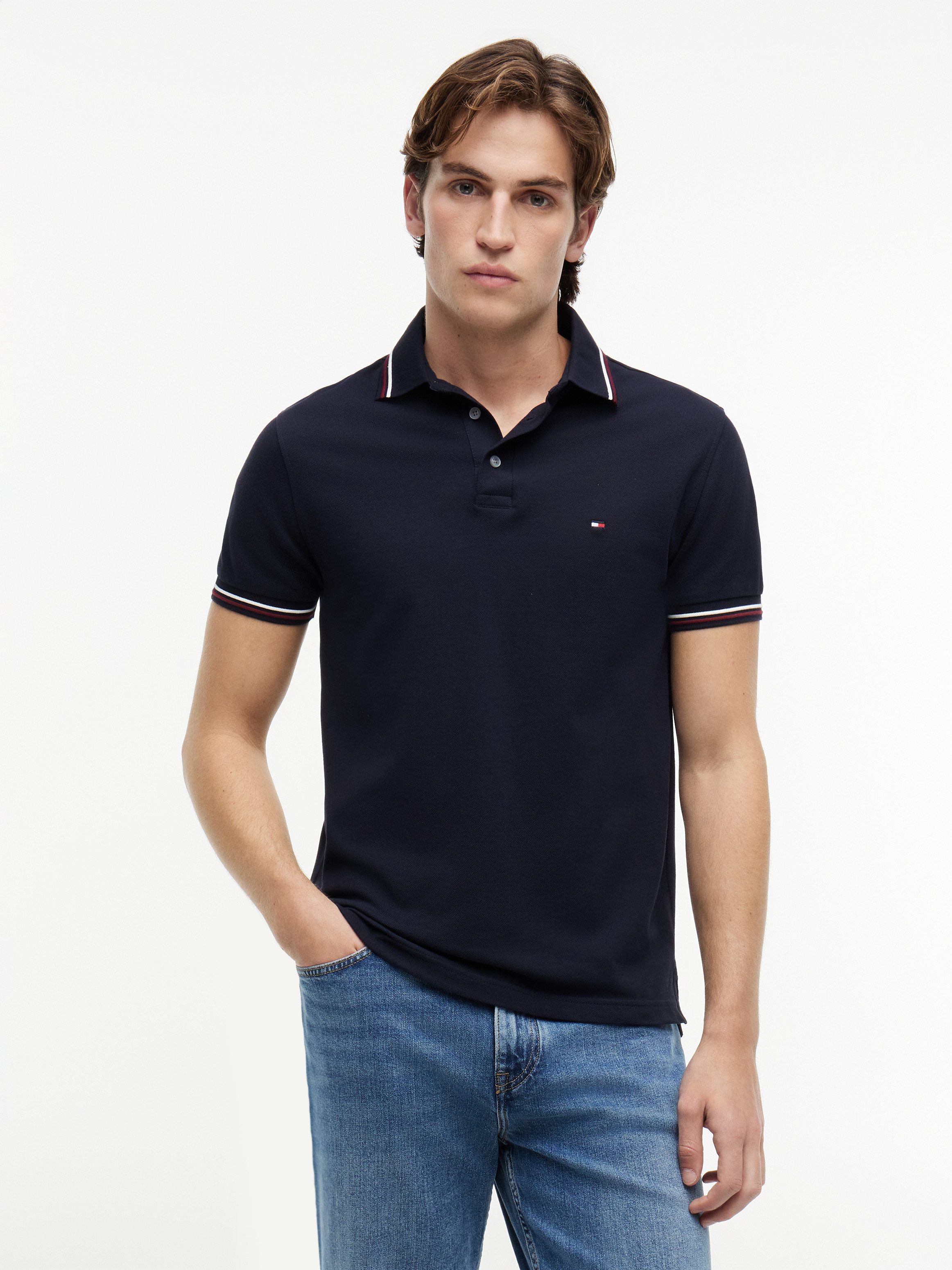 Tommy Hilfiger Poloshirt TIPPED SLIM FIT POLO mit Kontrast-Details