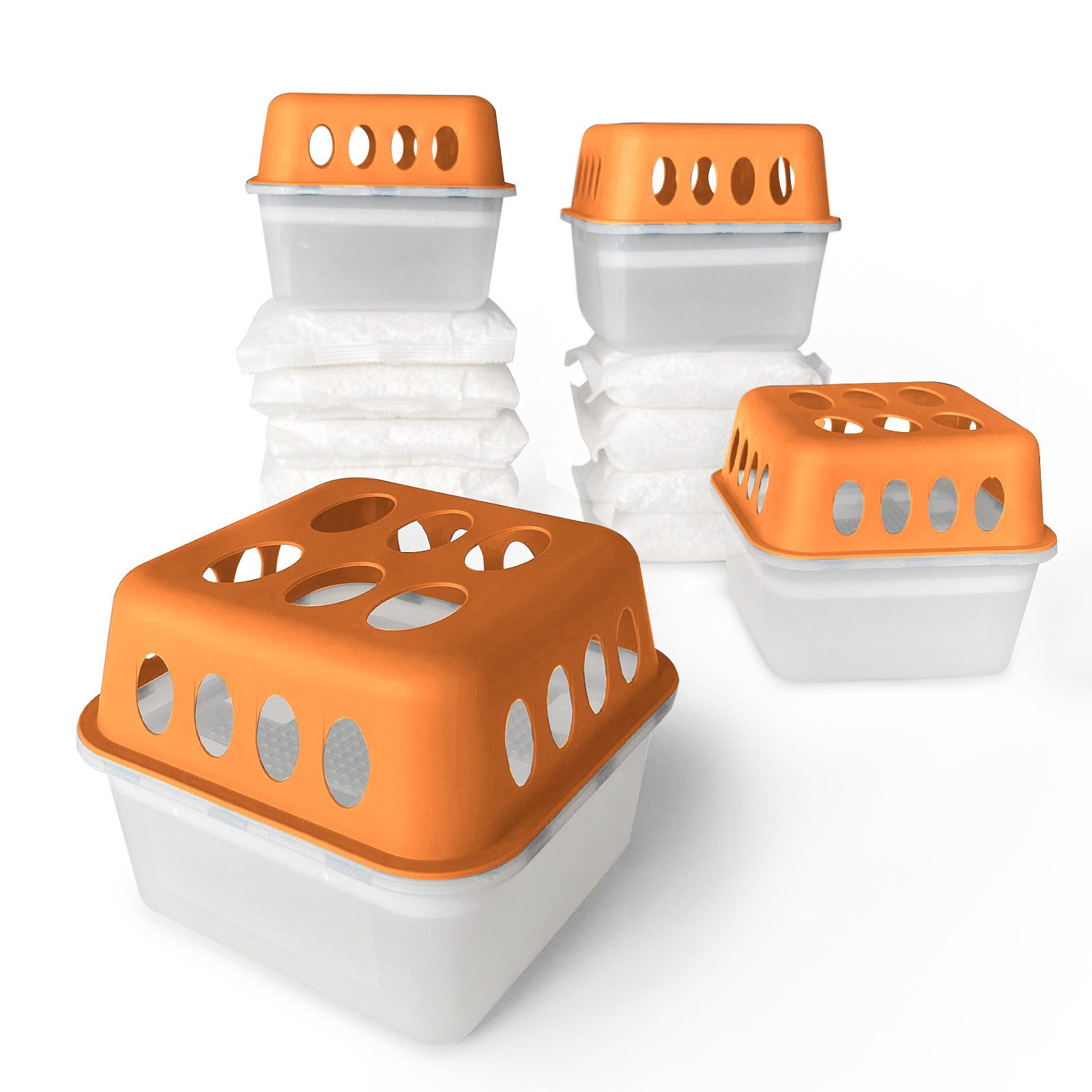 Kubus Granulat-Luftentfeuchter 4er-SET für ein angenehmes Raumklima, Luften günstig online kaufen