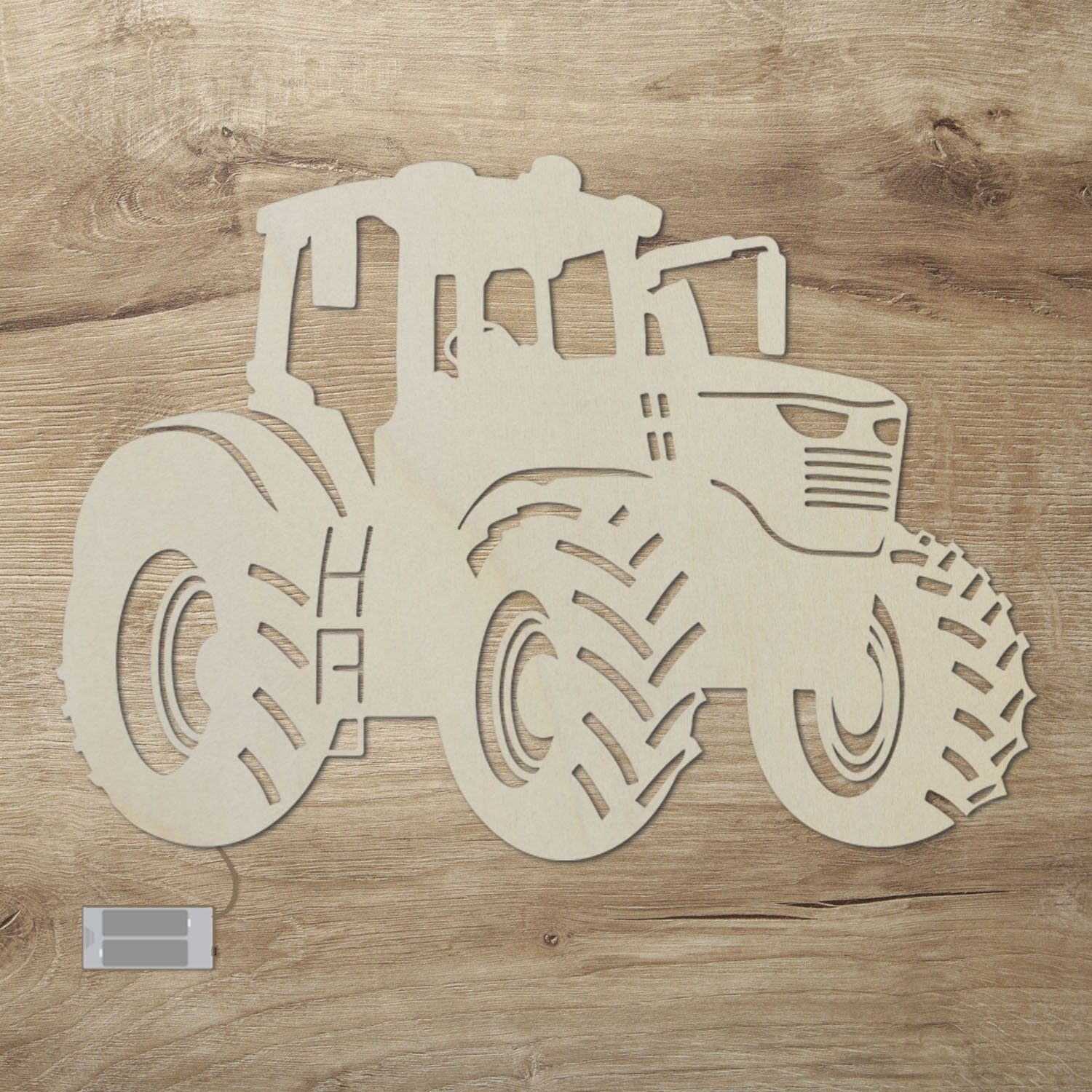 Namofactur LED Dekolicht LED Nachtlicht Traktor aus Holz Wand Deko für Kind günstig online kaufen