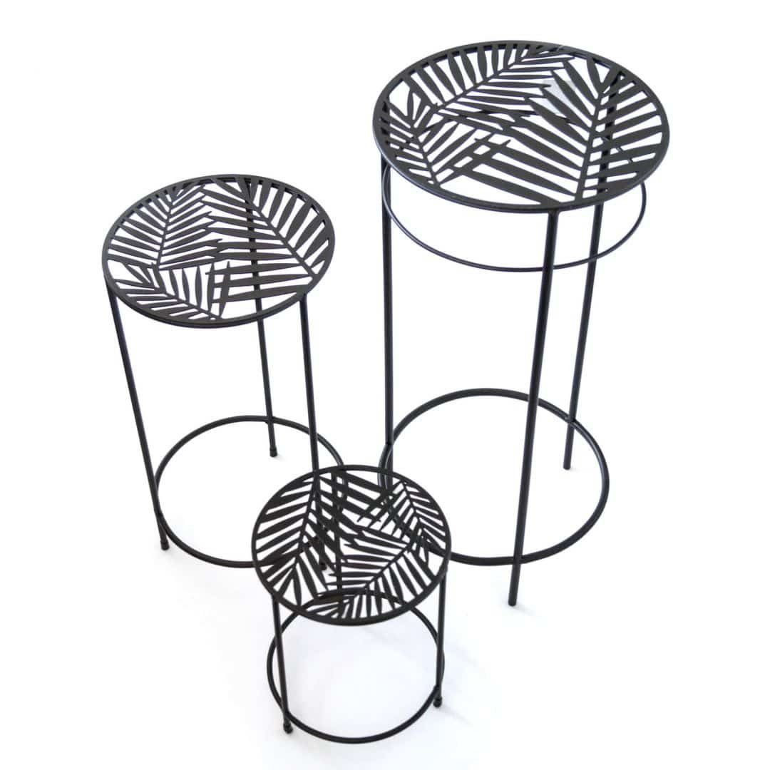 K&L Wall Art Gartentisch Garten Beistelltisch Balkon Blumentreppe Metalltis günstig online kaufen