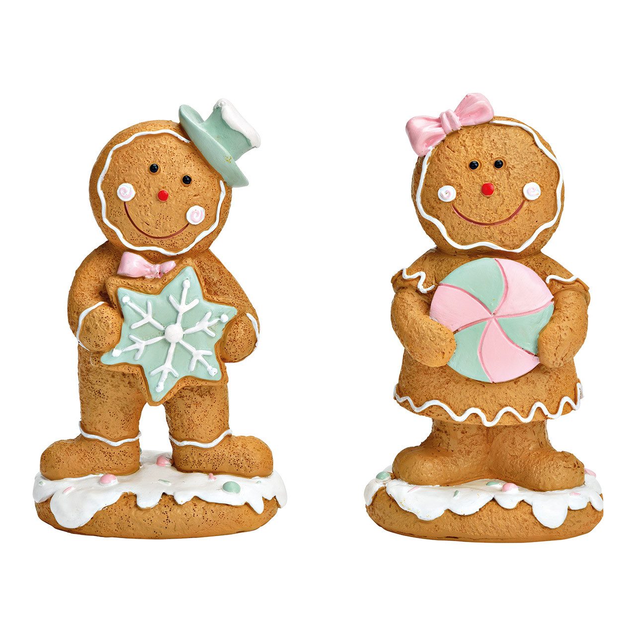 Wurm Weihnachtsfigur 10041104 - 2er Set Lebkuchenfigur Junge/Mädchen aus Poly (1 St)