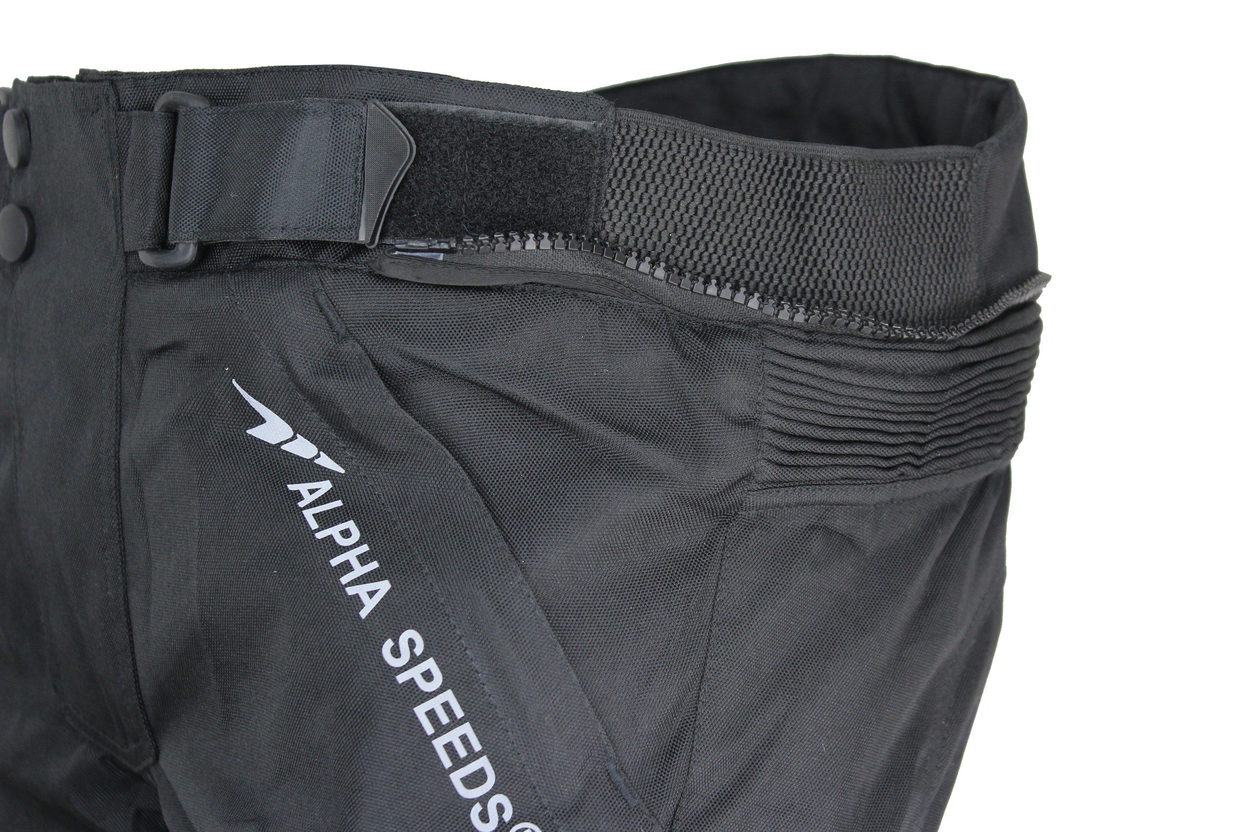 Alpha Speeds Motorradhose SPORT EDITION Allwetter Textil-Kombihose Multifunktionshose (2026) Wasserdicht, trennbares Thermofutter, Air-Vents & Knie-Ergonomie