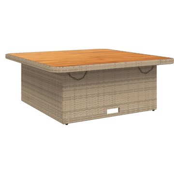 vidaXL Garten-Essgruppe 2-tlg. Garten-Essgruppe mit Kissen Beige Poly Rattan, (2-tlg)