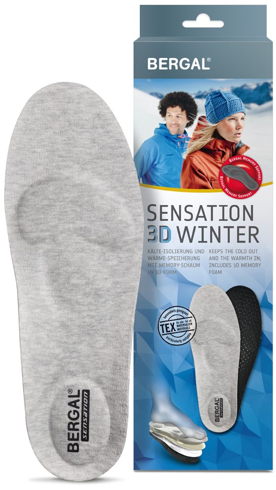 Bergal Thermosohlen Sensation 3D Winter - anatomisch geformte, extrem leichte Winter-Fußbettung mit sensationeller Memory-3D-Form