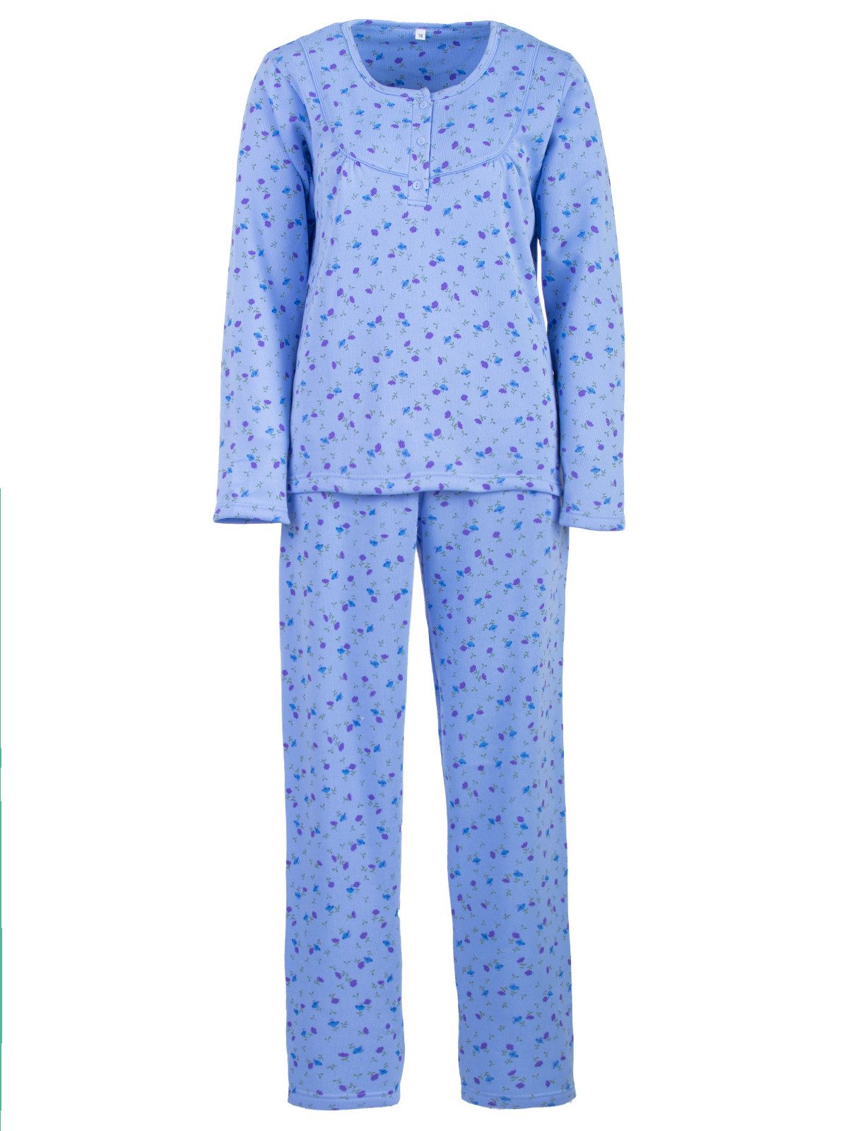 Schlafanzug Pyjama Set Thermo - Weidenrose