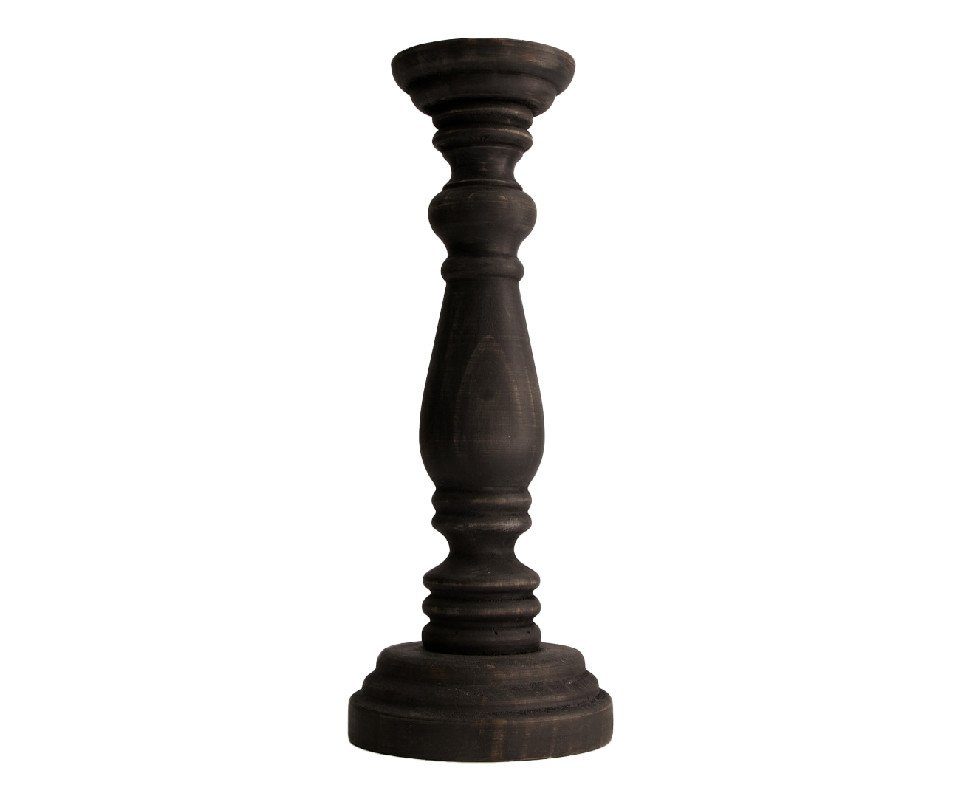 DIJK Kerzenständer Dijk Kerzenhalter Holz schwarz Ø 14 x 35 cm