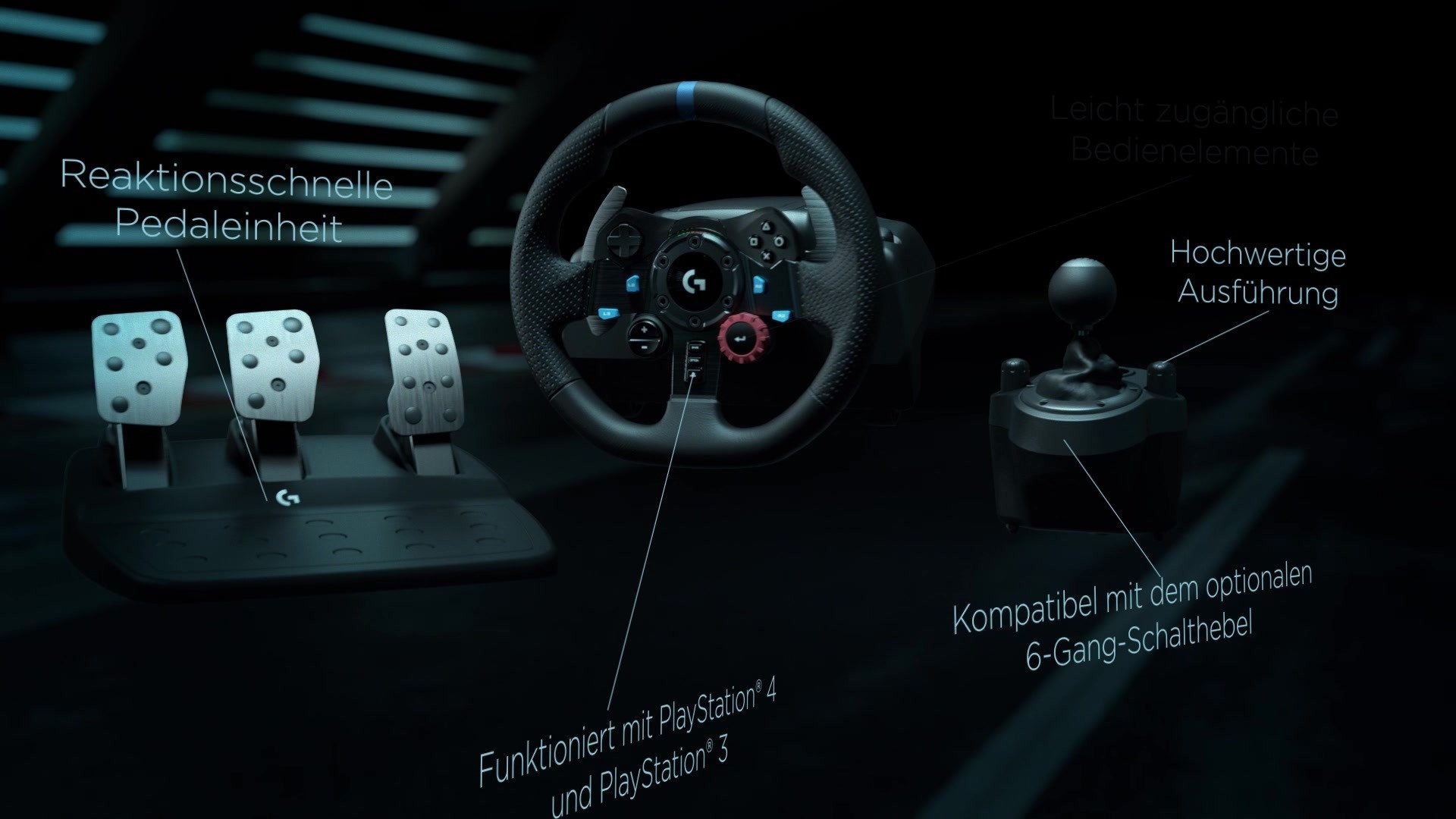 Logitech G29 Racing Wheel PS5 PS4 PC mit 3-Pedal-System Gaming-Lenkrad