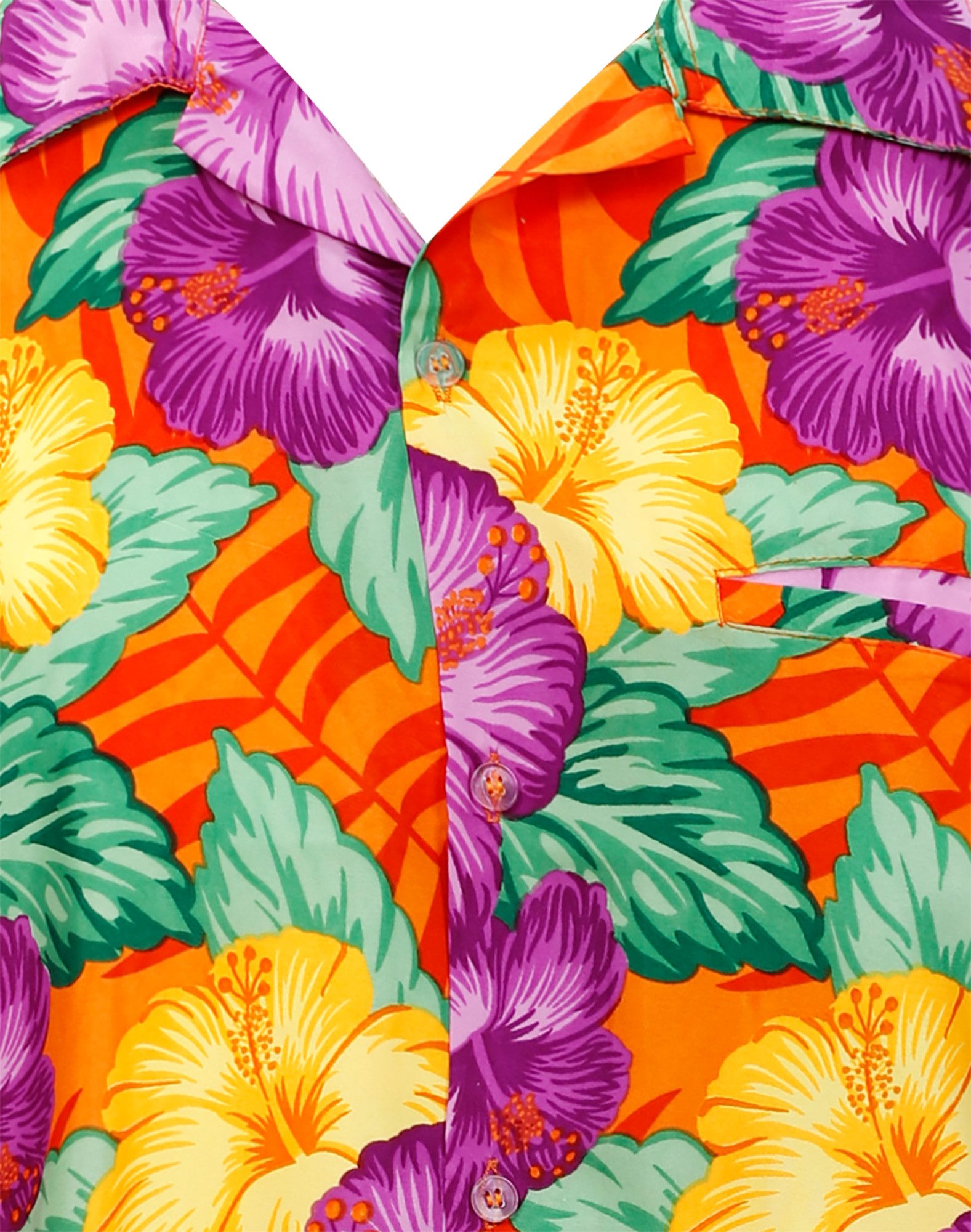King Kameha Hawaiihemd Wild Flowers Funky Hawaii-Hemd Kurzarm Front-Tasche Stylish Unisex