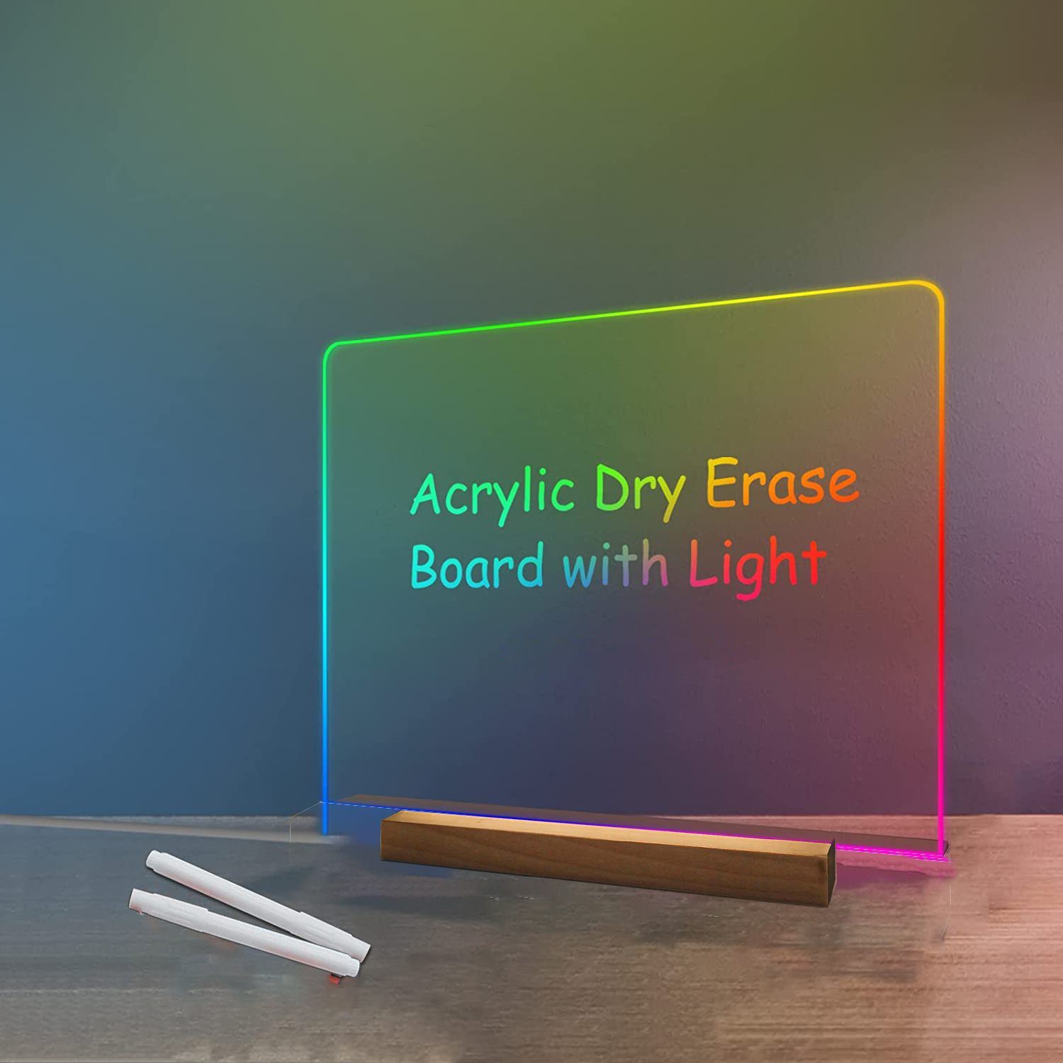 XDeer Tafel Leuchtende Acryl-Nachrichtentafel Kalendertafel, mit zwei Markierungen, geeignet zum Dekorieren von Zuhause