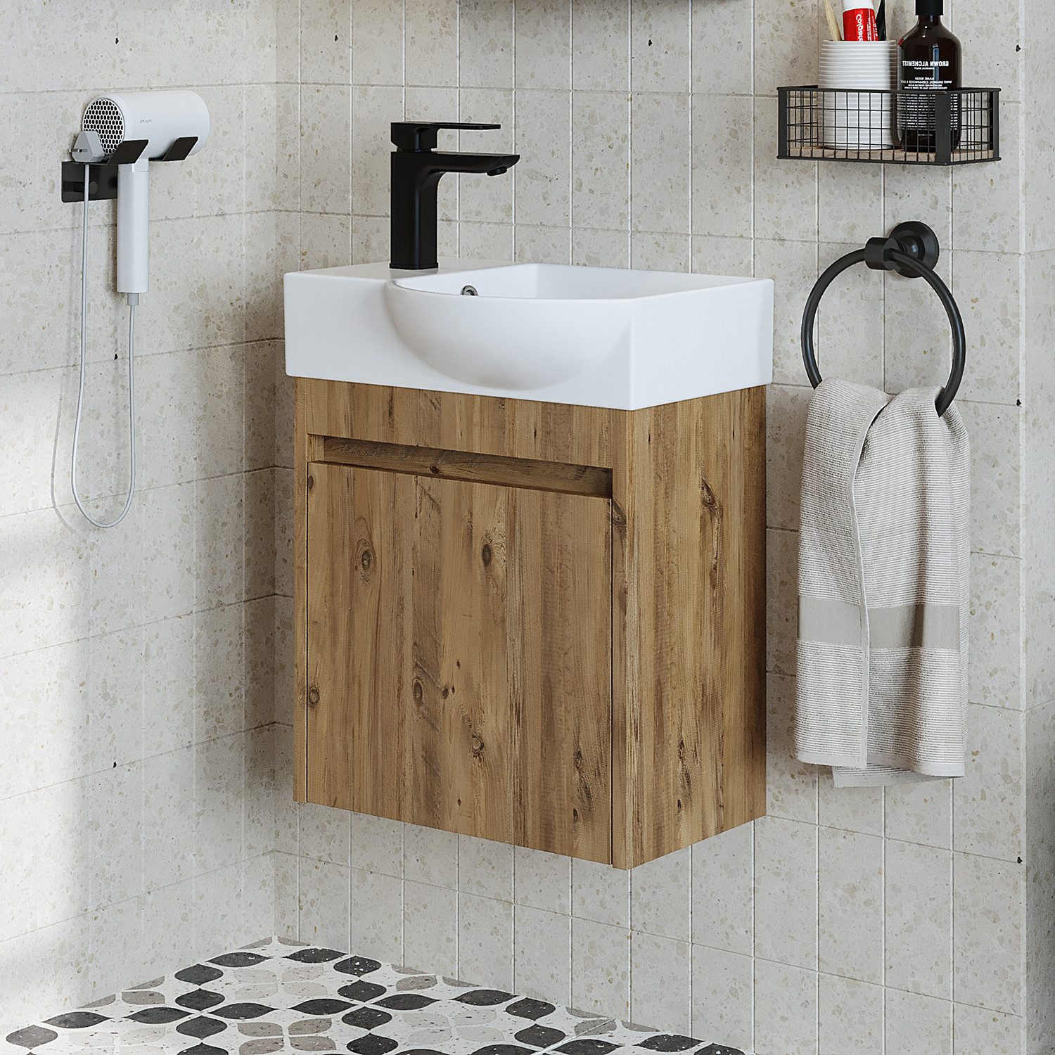 Roomart Badmöbel-Set LEO, (Badmöbelset Unterschrank mit Waschbecken Badezim günstig online kaufen