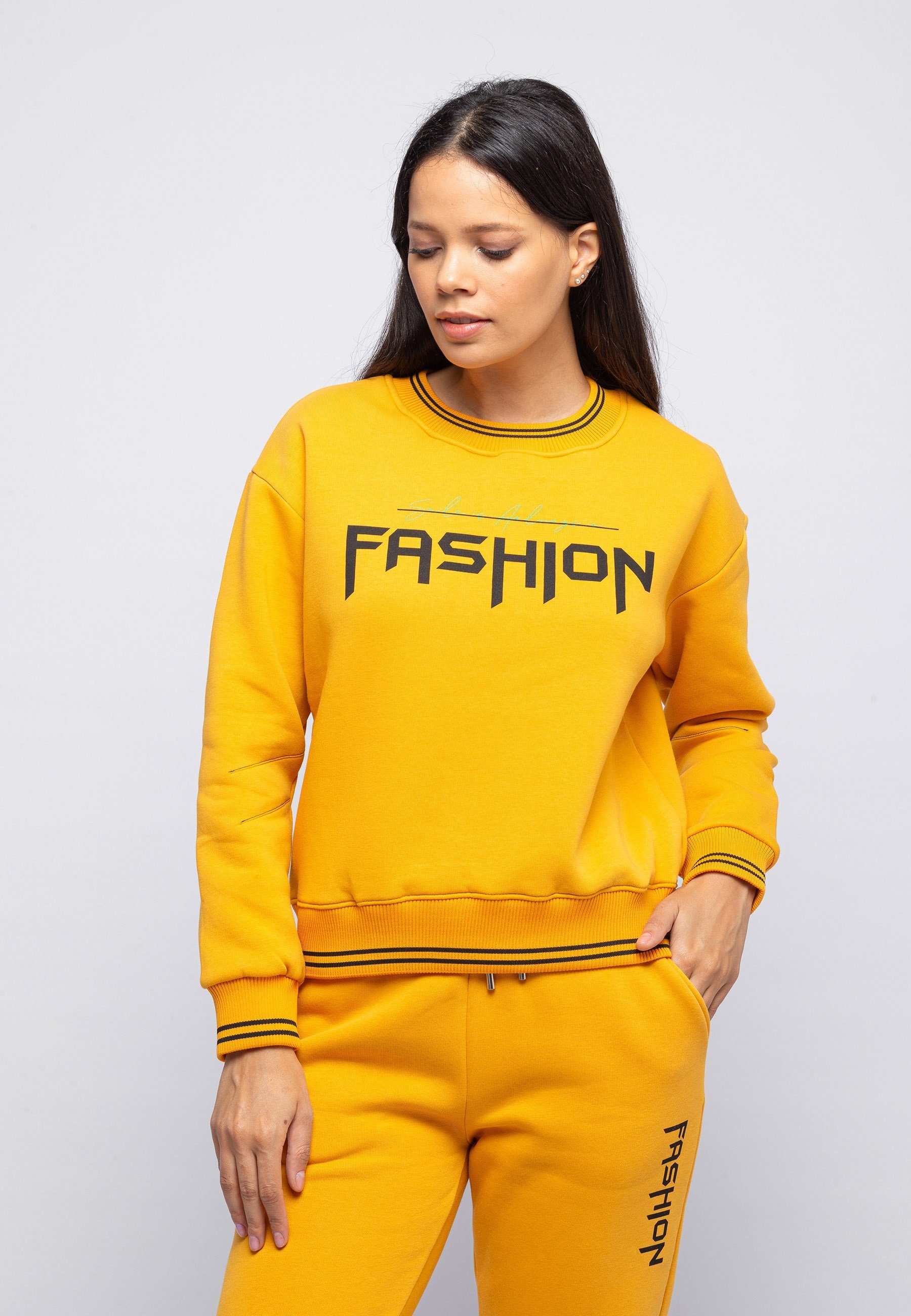 Tom Barron Trainingsanzug Tom Barron Women Casual Regular Size Tracksuit With Fashion Print, mit modernem Design