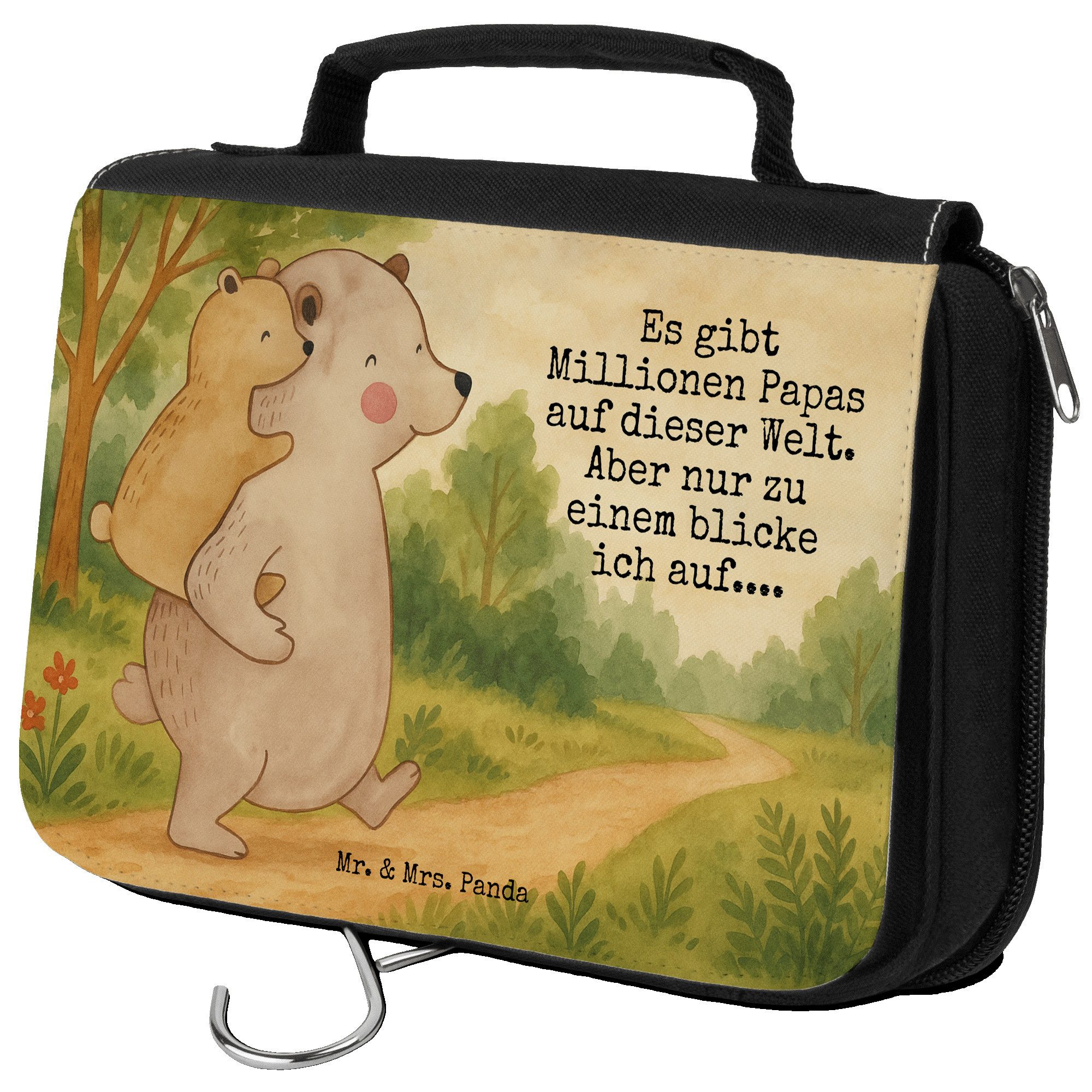 Kulturbeutel Papa Bär Design, Kosmetiktasche, Weiß, beauty case, Kosmetiktasche, G
