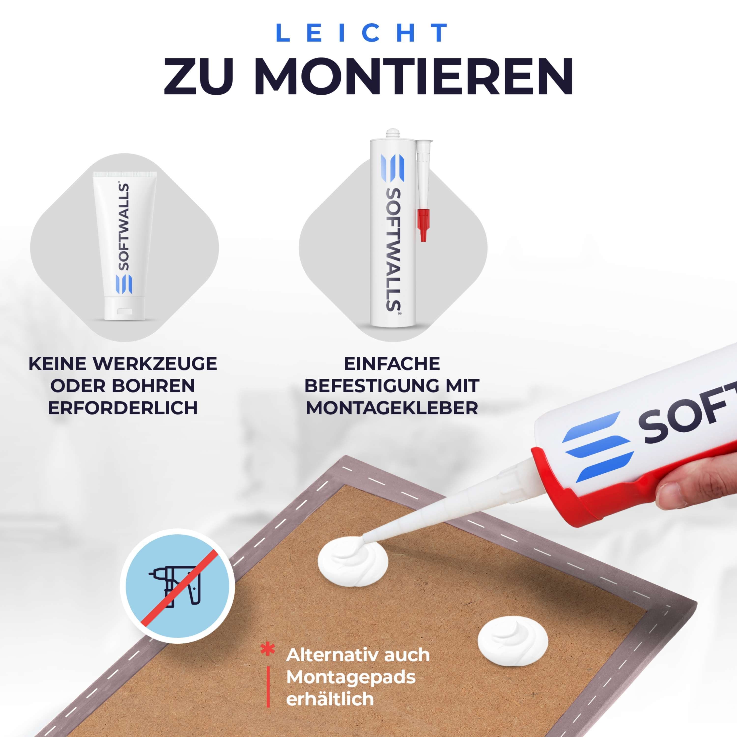 softwalls Kopfteil Wandkissen Samt - Kopfteil günstig online kaufen