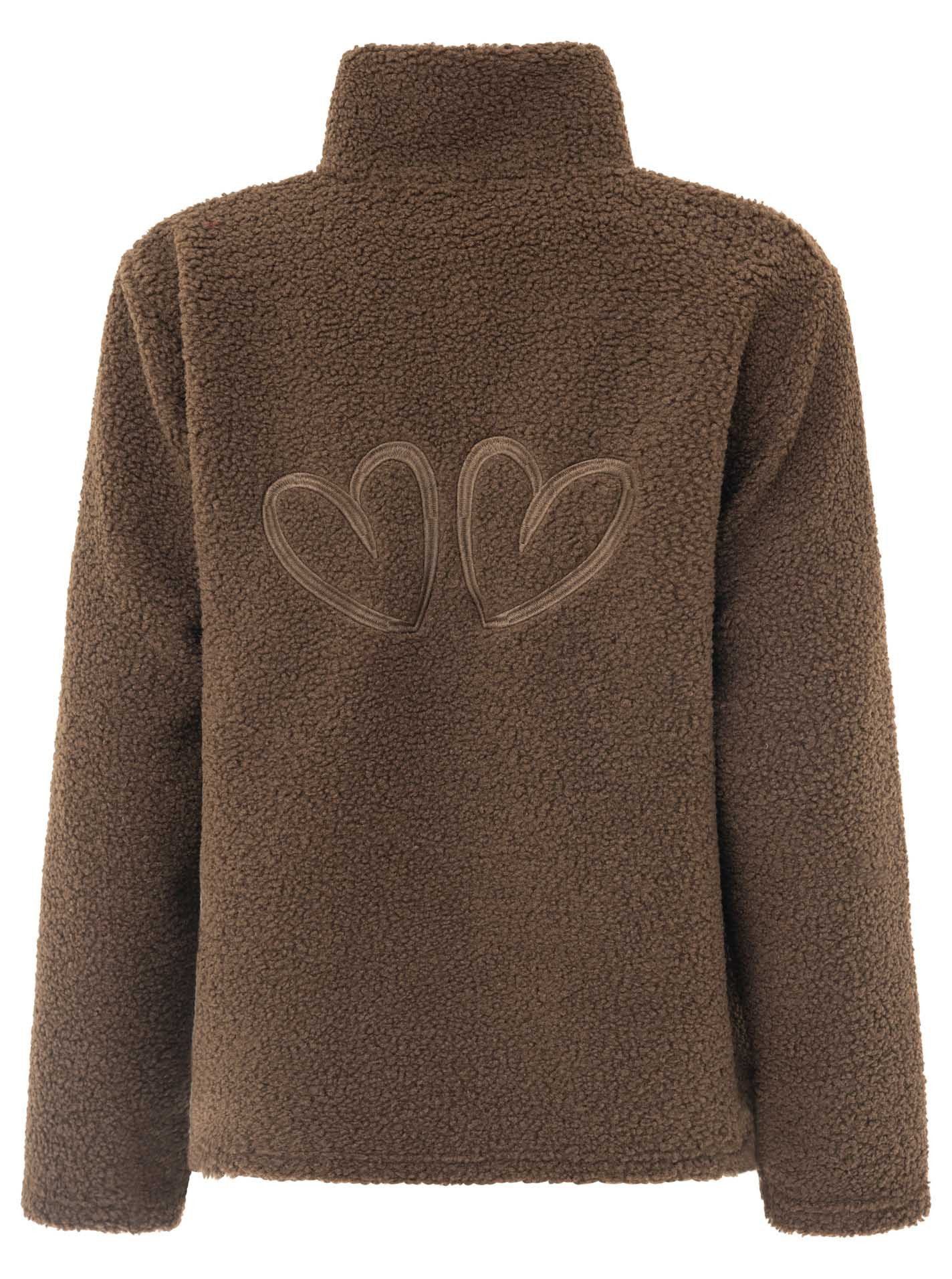 Zwillingsherz Sweatjacke Teddy Zip Jacke "Herzen" – Bild 2 von 3