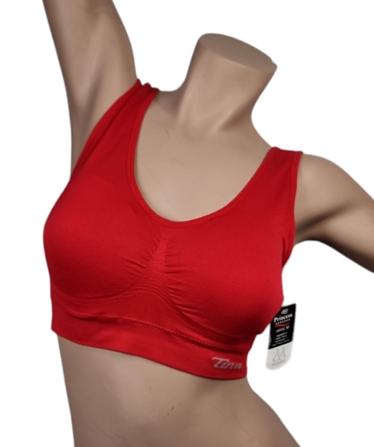 Dekker Bustier "Princess Dessous " Seamless Bustier/BH super Passform gefütterte Cup (Packung, 2 Stück) Logogschriftzug "Tina"