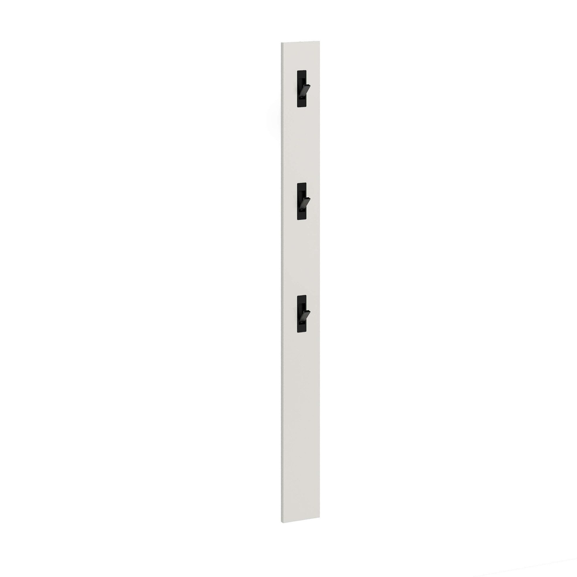 Home affaire Garderobenpaneel ATRIO, Garderobenwand, Paneel, 3 Haken, Hochglanz lackiert (1 St), mit 3 Klapphaken,hochglanz lackiert, 15x2x170 cm, Made in Italy