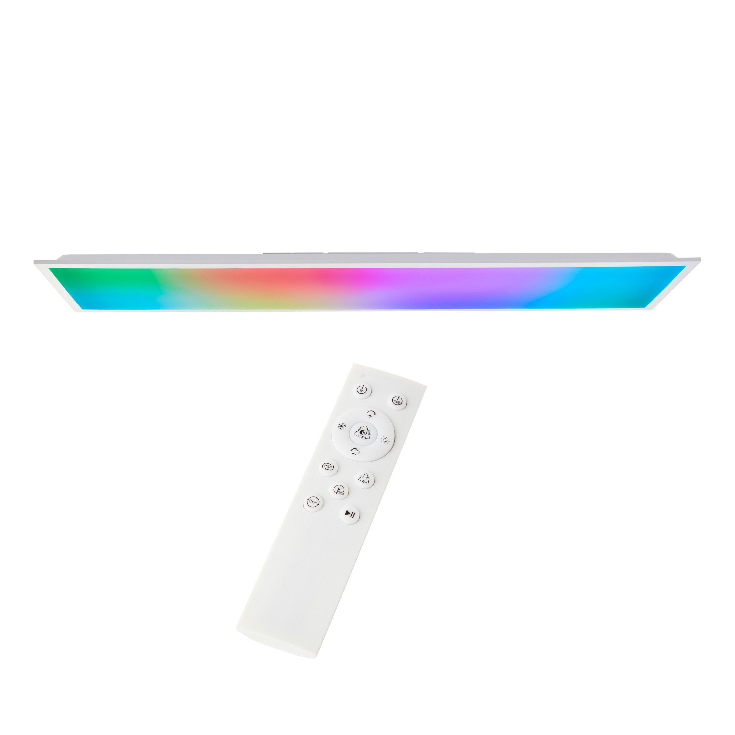 Lightbox LED Panel, CCT - über Fernbedienung, LED fest integriert, warmweiß - kaltweiß, LED Aufbaupaneel, 120 x 30 cm, 3700 lm, 3000-6500 K, IC RGB, dimmbar