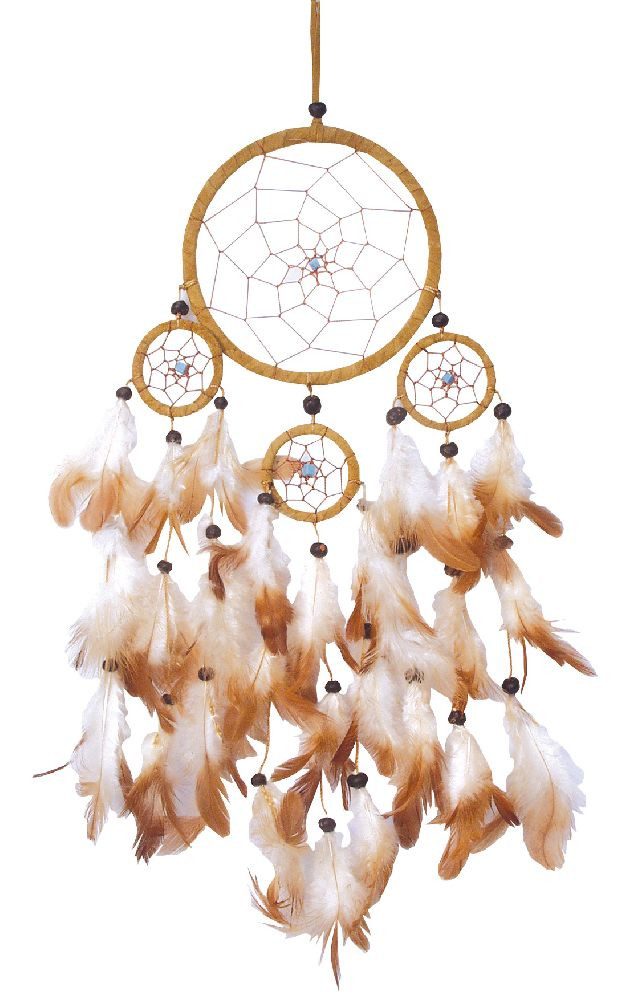 Saraswati Traumfänger Traumfänger Mobile mit 4TF Leder 40cm