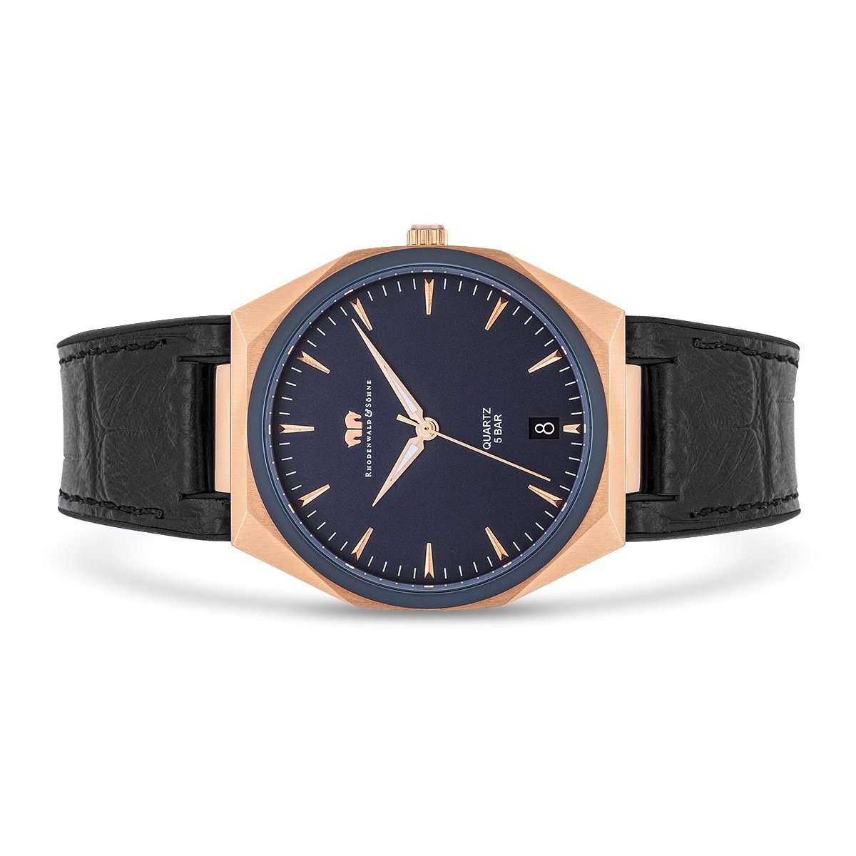 Rhodenwald & Söhne Quarzuhr Cooledge roségold, mit Echtleder-Armband günstig online kaufen