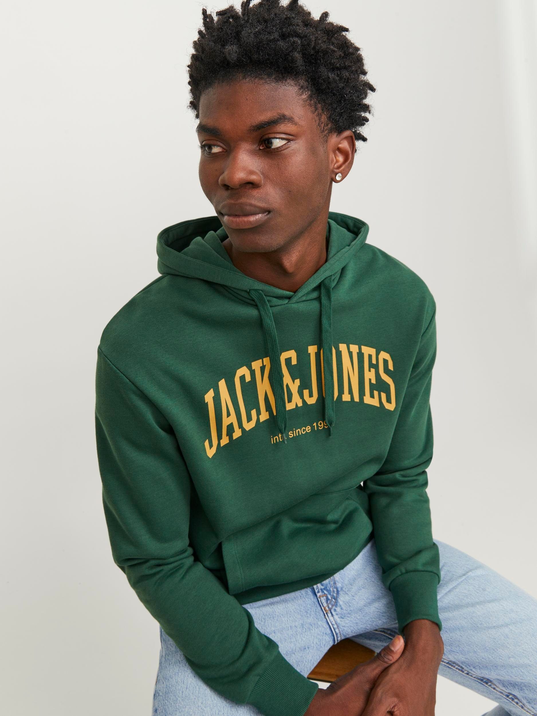 Kapuzensweatshirt SWEAT Jones Jack HOOD & JJEJOSH green dark NOOS