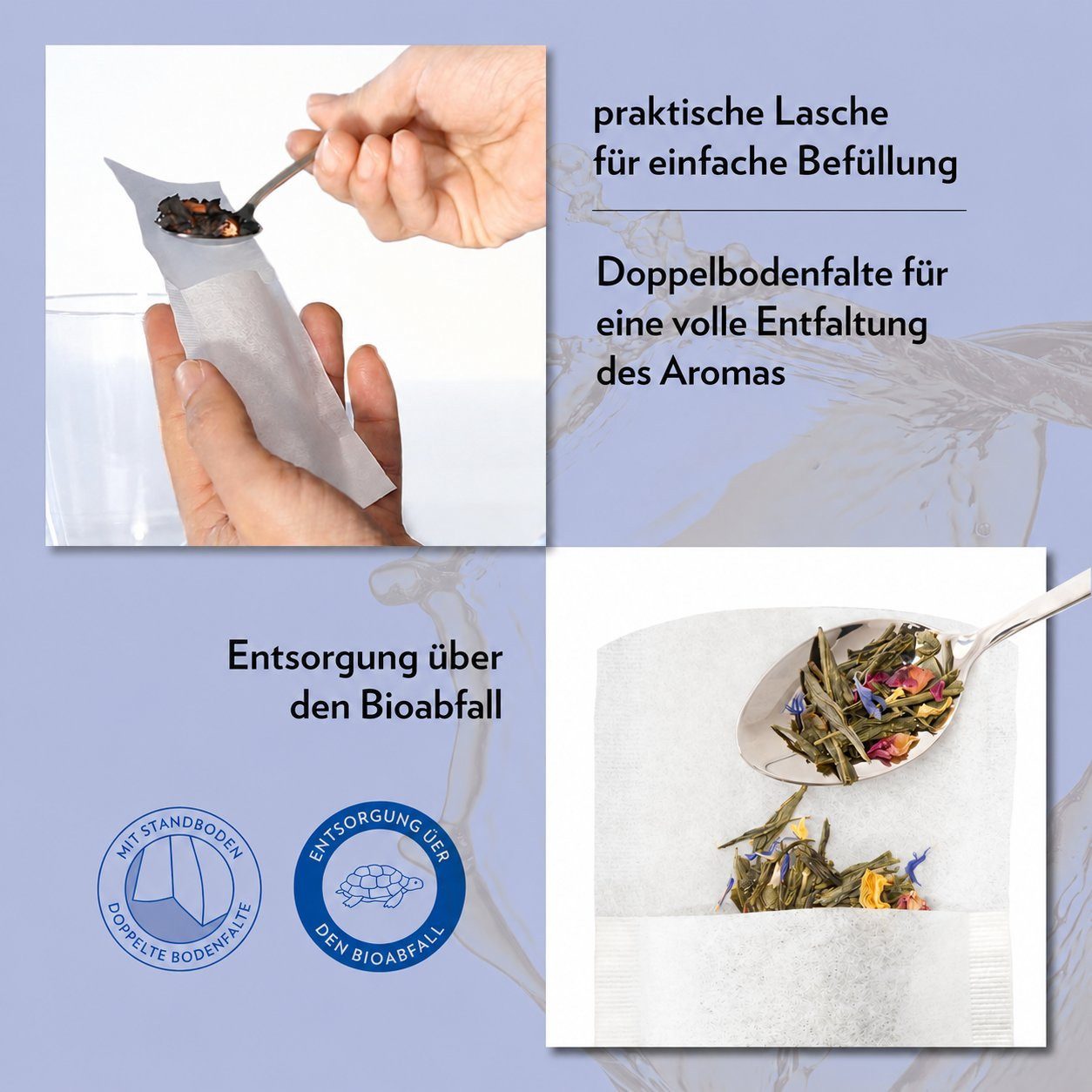 finum Teesieb 100 - FINUM - Papierteefilter Teefilter Tee Papier-Filter 100 Filter M, Aromatreu® Papier (Chlorfrei gebleicht), (100-St), Einweg, biologisch abbaubar, Deutsche Herstellung, versandkostenfrei